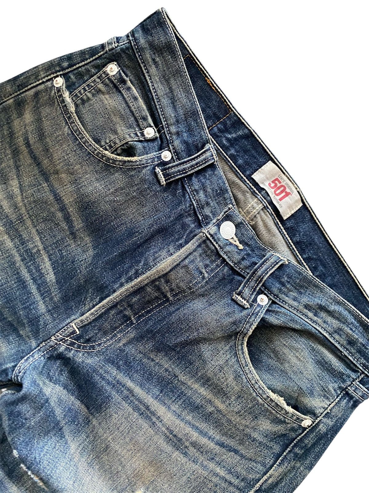 Levi's Levi's 501 Original Distressed Denim Jeans - Japan Release Size US 30 / EU 46 - 3 Thumbnail