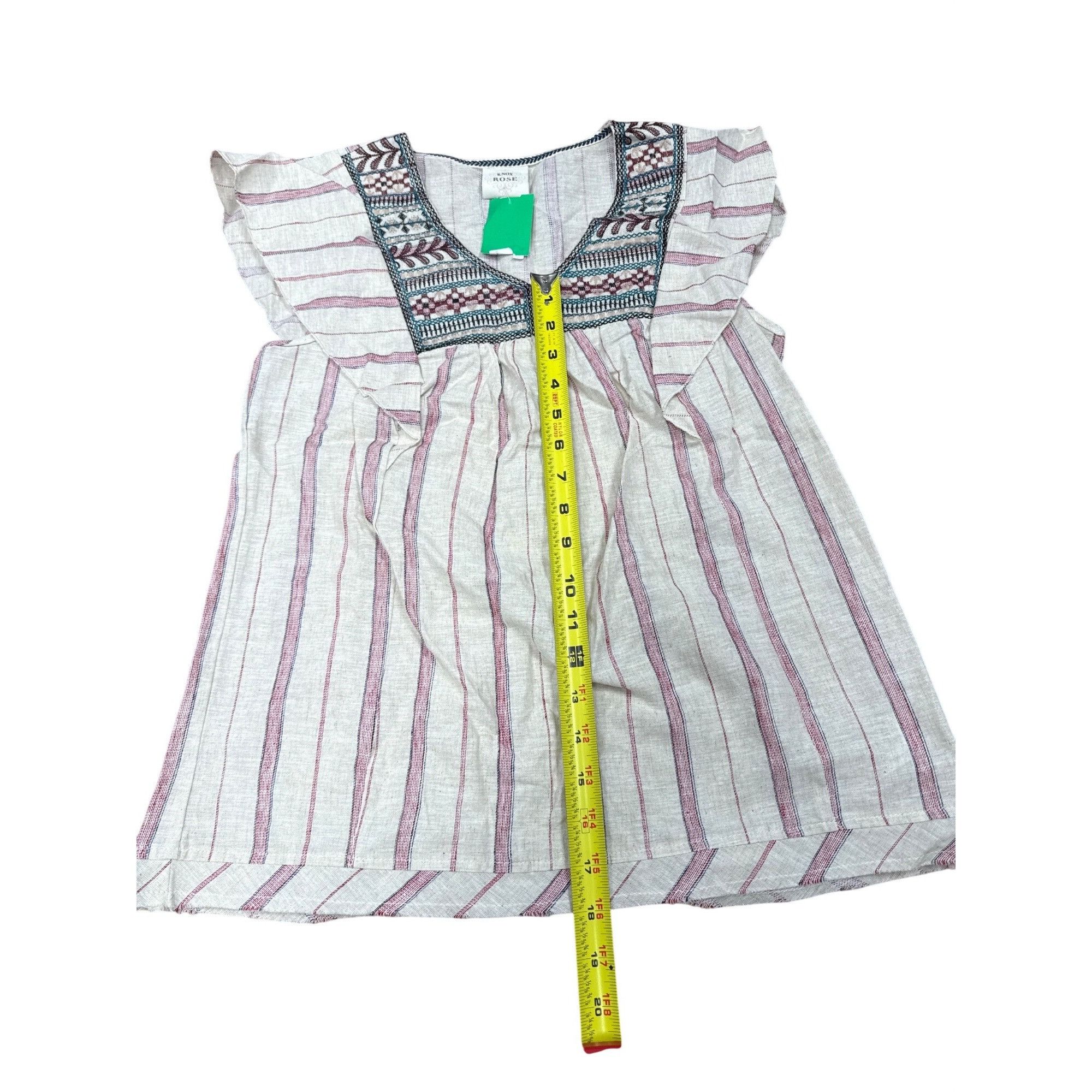 Other Women's Flutter Short Sleeve Embroidered Top - Knox Rose XS Size XS / US 0-2 / IT 36-38 - 6 Thumbnail