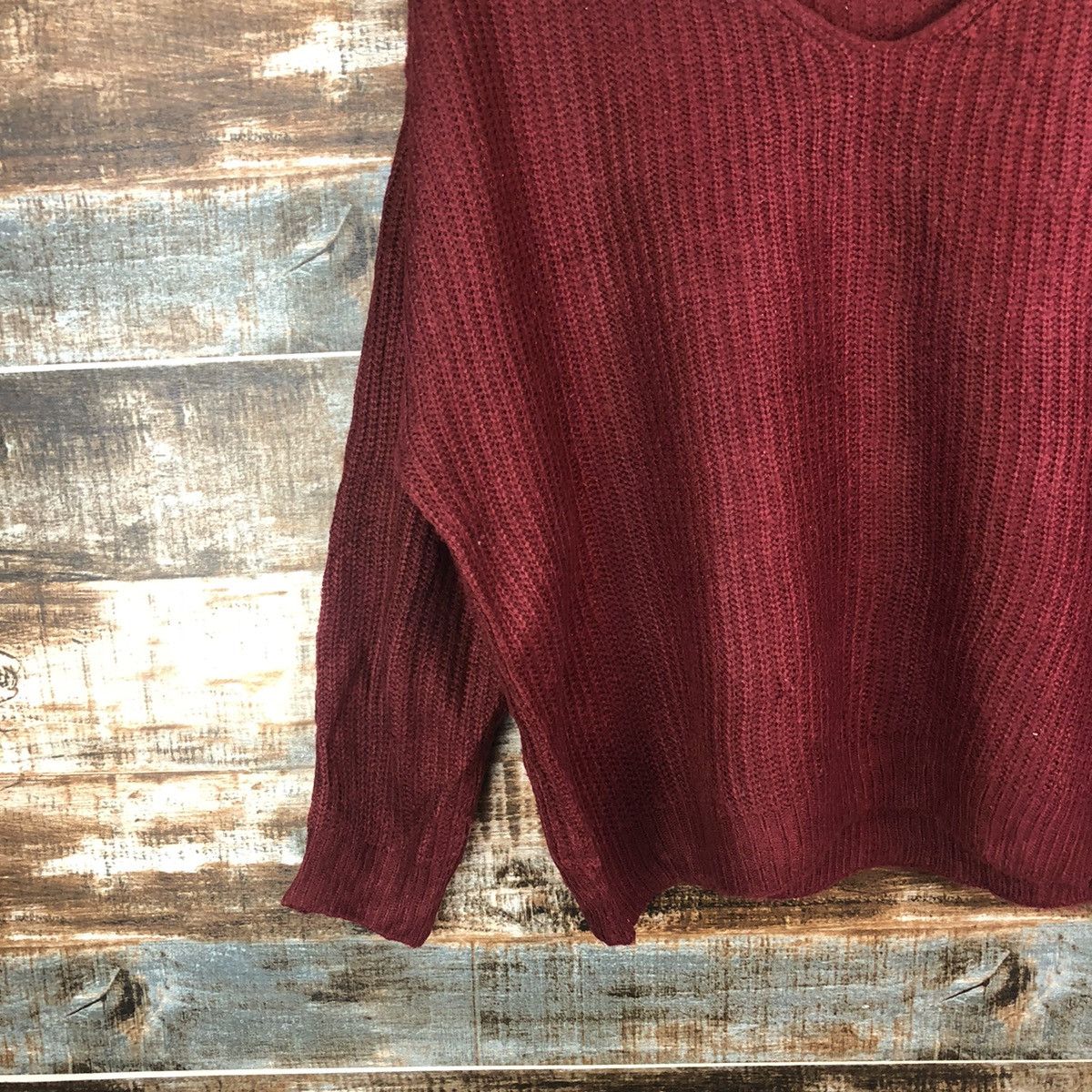 Homespun Knitwear × Japanese Brand Archives Maroon Knitwear #A1901 Size M / US 6-8 / IT 42-44 - 7 Thumbnail