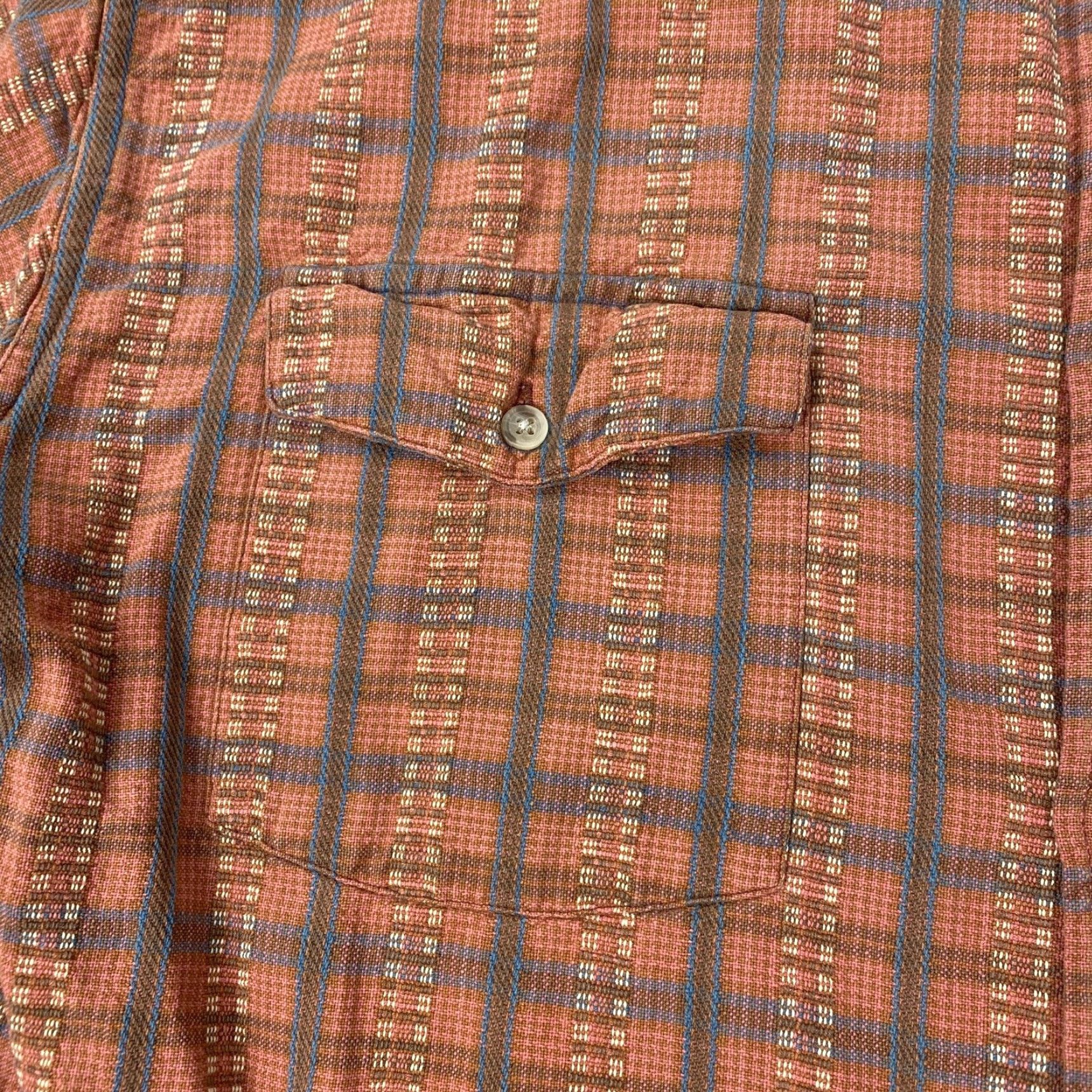 The Territory Ahead VINTAGE The Territory Ahead Shirt Mens Large Orange Plaid Button-Down Long Sleeve Cotton Casual 90s Mens Size US L / EU 52-54 / 3 - 4 Thumbnail