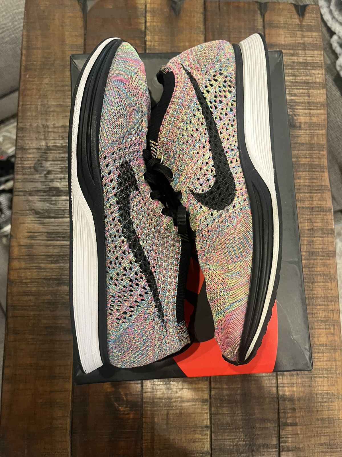 Nike Nike Flyknit Racer “Multi color 3.0” size 8.5 Size US 8.5 / IT 38.5 - 3 Thumbnail