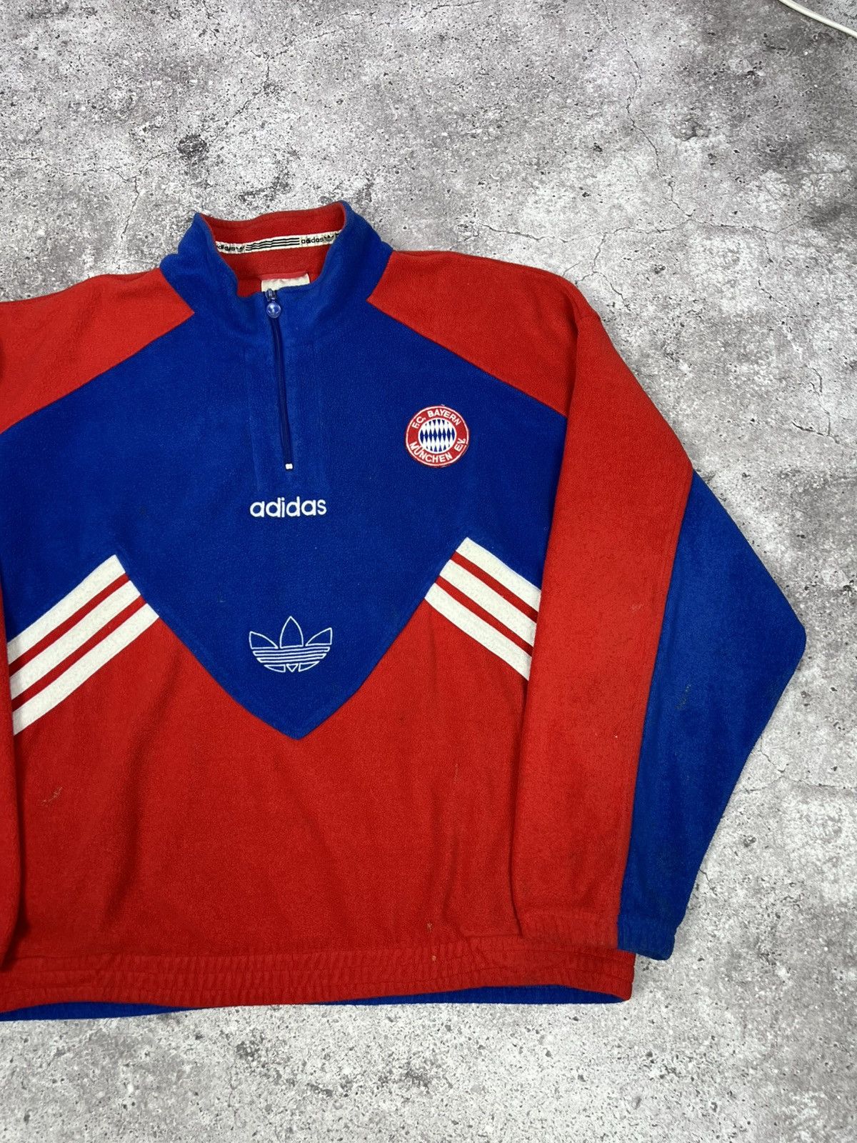 Adidas Vintage Bayern Munich 1995/96 Adidas Fleece 1/4 Zip Jacket Size US L / EU 52-54 / 3 - 3 Thumbnail