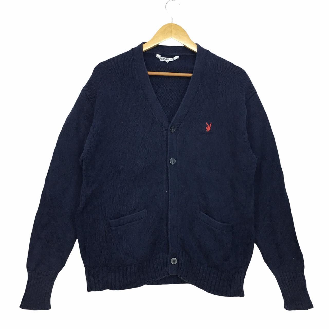 Playboy Vtg PLAYBOY Button Sweater Small Logo Streetwear Clothing Size L / US 10 / IT 46 - 1 Thumbnail