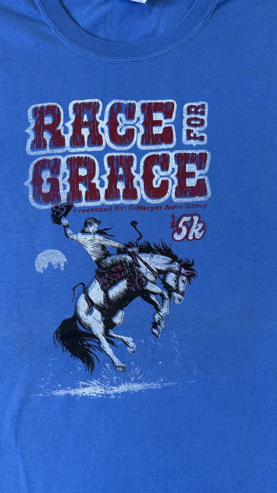 Vintage VINTAGE PEAK SPORT RACE FOR GRACE HORSE RIDE TEE Size US L / EU 52-54 / 3 - 2 Thumbnail