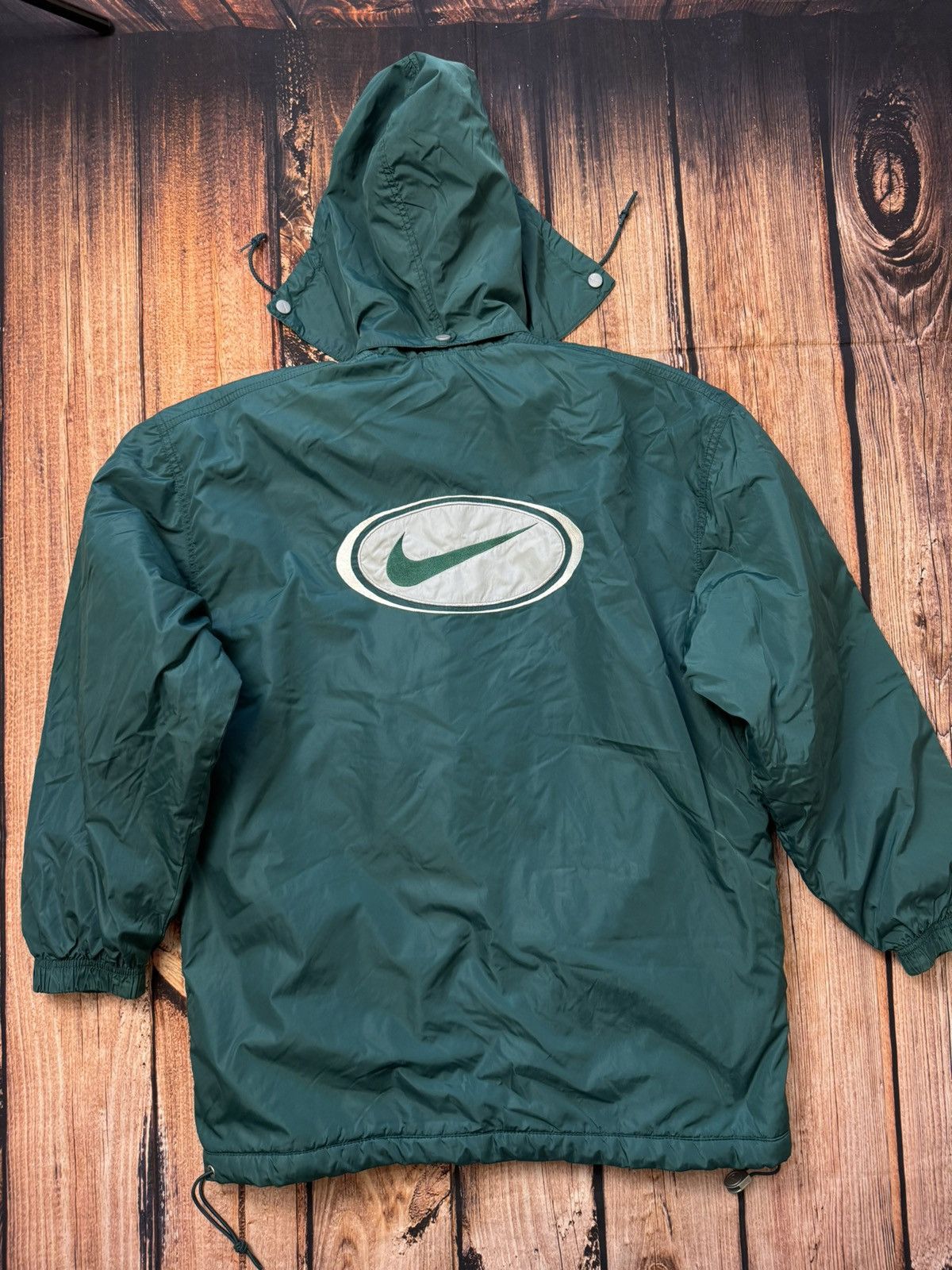 Vintage light jacket Nike green big logo