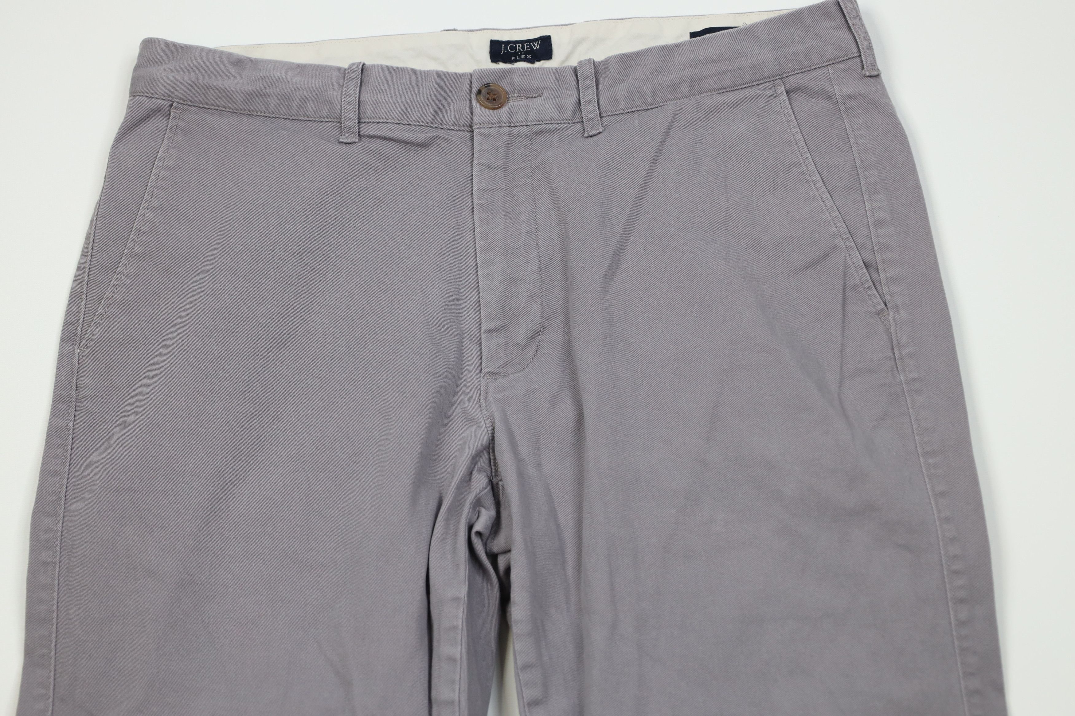 J.Crew J Crew Faded Flex Straight Leg Chino Pants Trousers Gray Size US 33 - 2 Thumbnail