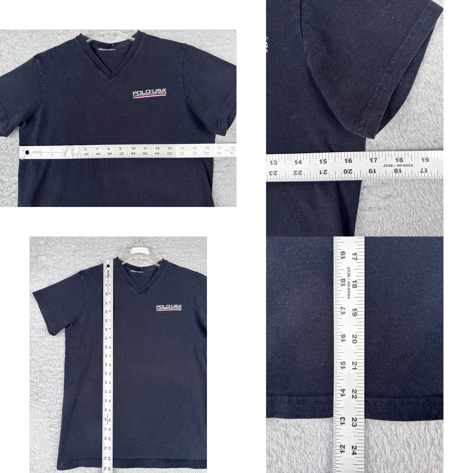 Vintage VINTAGE Polo Jeans Shirt Mens XS Blue V-Neck Short Sleeve 100% Cotton Knit Embroidered Logo Mens Golf American Classic 90s Sports Size US XS / EU 42 / 0 - 8 Thumbnail