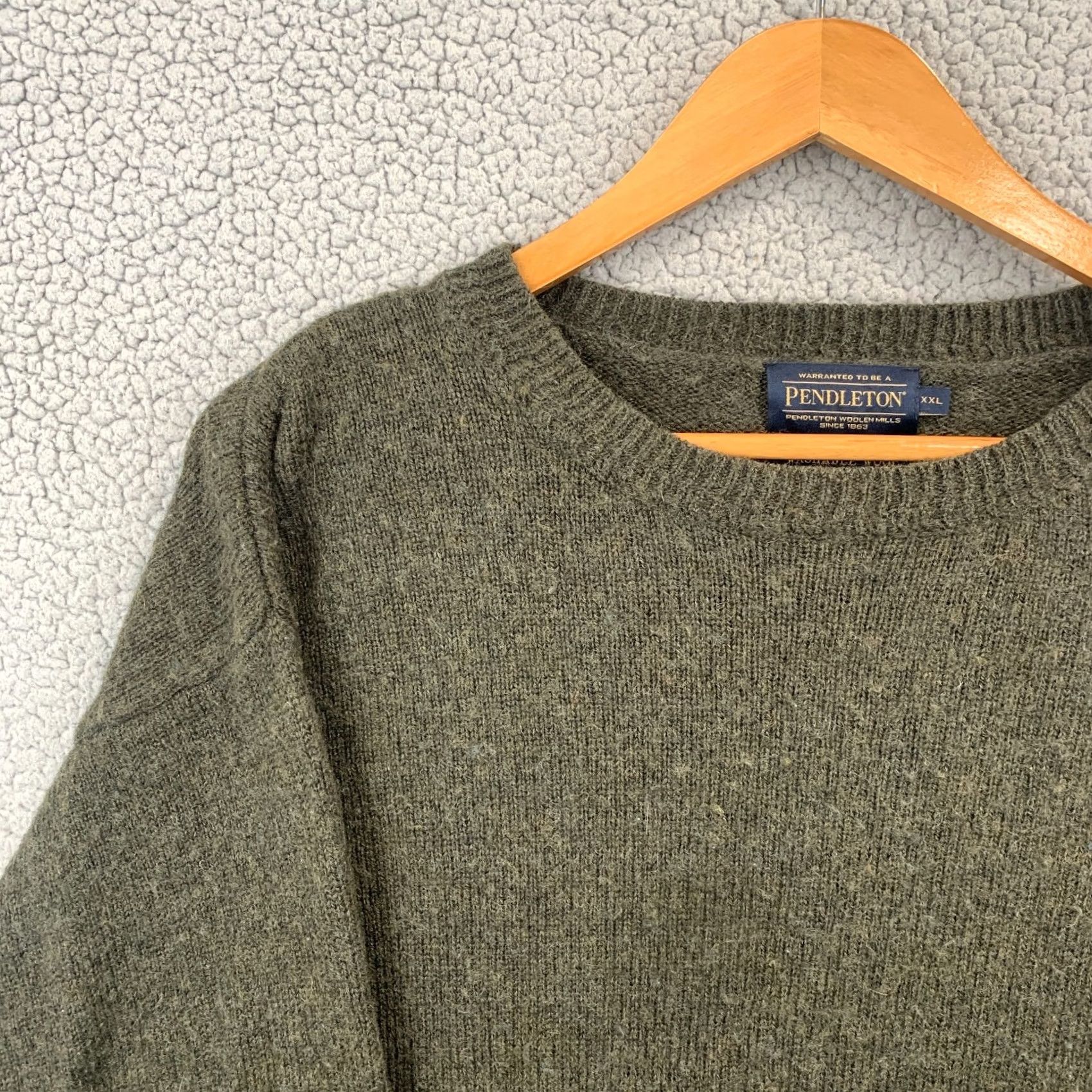 Pendleton Pendleton 100% Wool Green Knit Wool Sweater Mens 2XL Crew Neck Pullover Vintage No? (Note: Vintage is No) Size US XXL / EU 58 / 5 - 2 Thumbnail