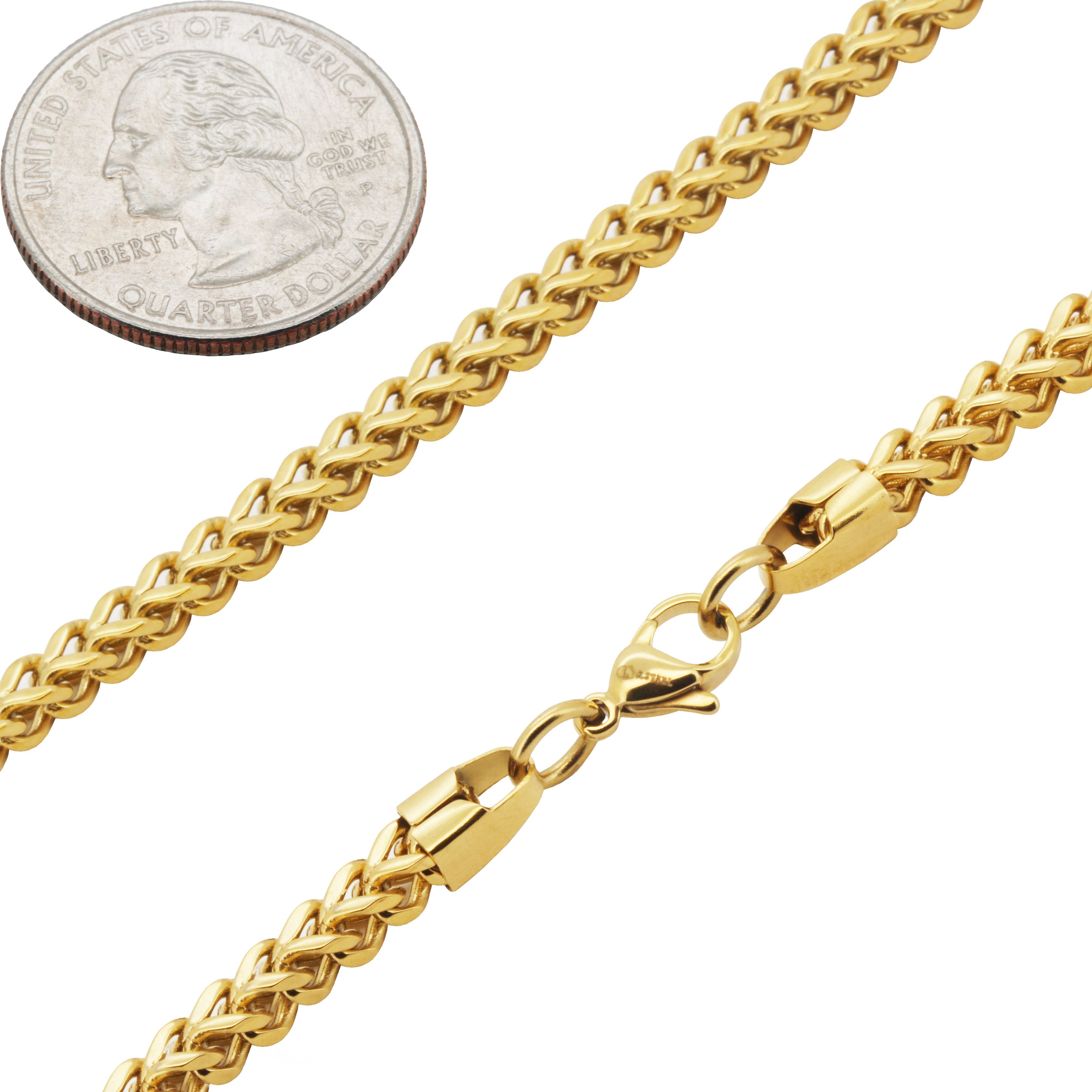 Other 316L SS 18k GP 3.5mm Franco Chain Necklace 24” Size ONE SIZE - 2 Thumbnail
