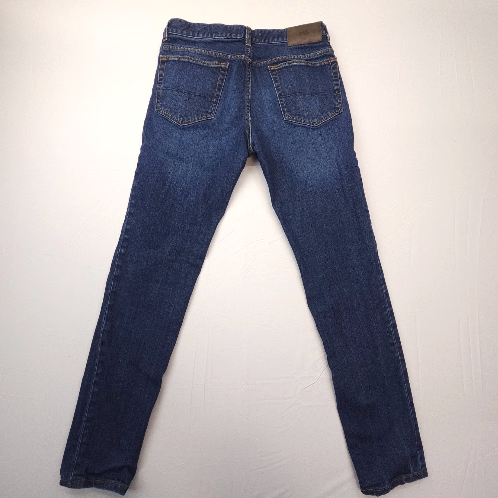 Vintage Spoke London Slim Taper Jeans Mens 32 Blue Dark Wash Stretch Denim Size US 32 / EU 48 - 3 Thumbnail