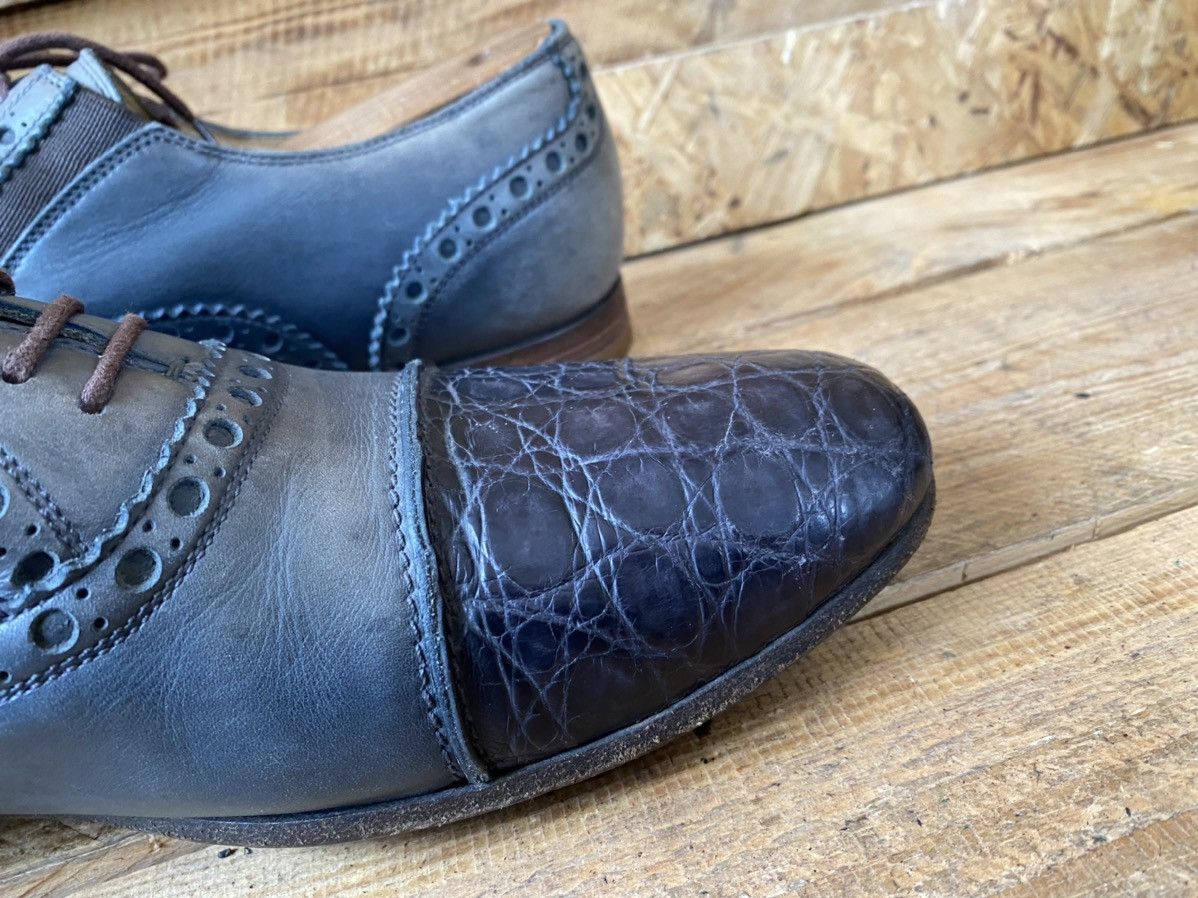 Designer × Gucci Gucci exotic crocodile skin oxford leather shoes sz 41 Size US 8 / EU 41 - 13 Thumbnail