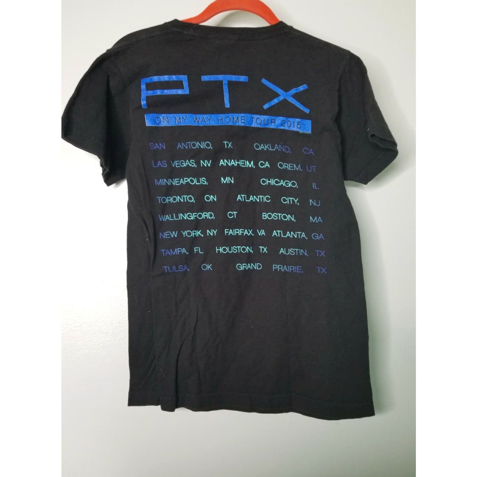 Tultex Mens S PTX PENTATONIX Tour 2015 Band Tee T Shirt Black Double Sided Size US S / EU 44-46 / 1 - 4 Thumbnail