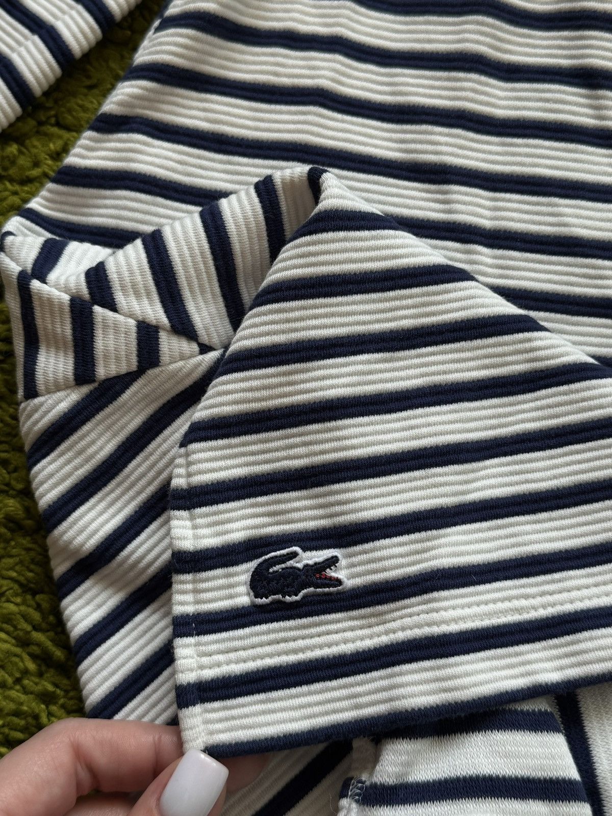 Lacoste 🐊🇫🇷 Lacoste striped patch logo assymetric longsleeve Size M / US 6-8 / IT 42-44 - 3 Thumbnail