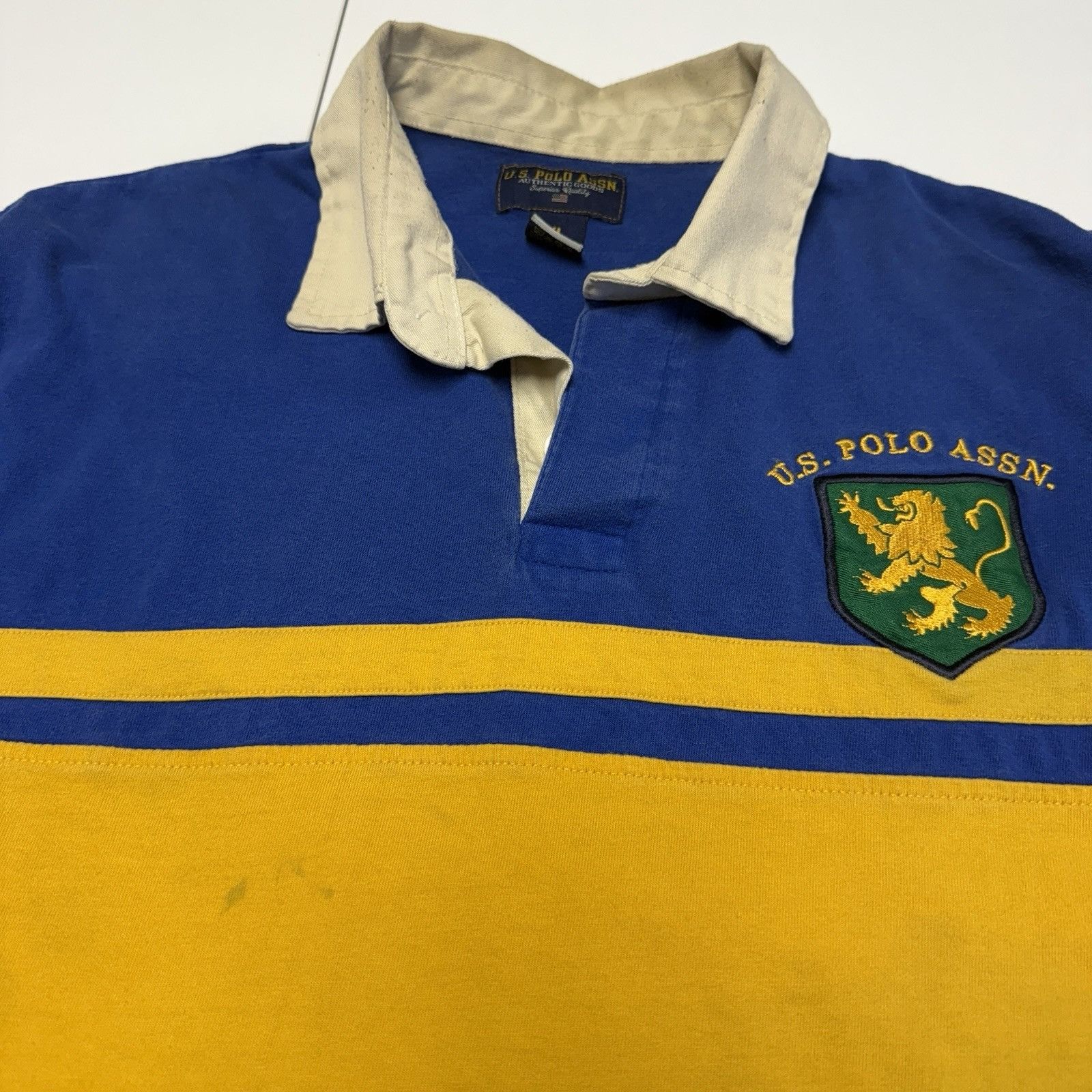 U.S. Polo Assn. Vintage US Polo Assn Rugby Shirt Long Sleeve Collared Stripe Size US XL / EU 56 / 4 - 4 Thumbnail