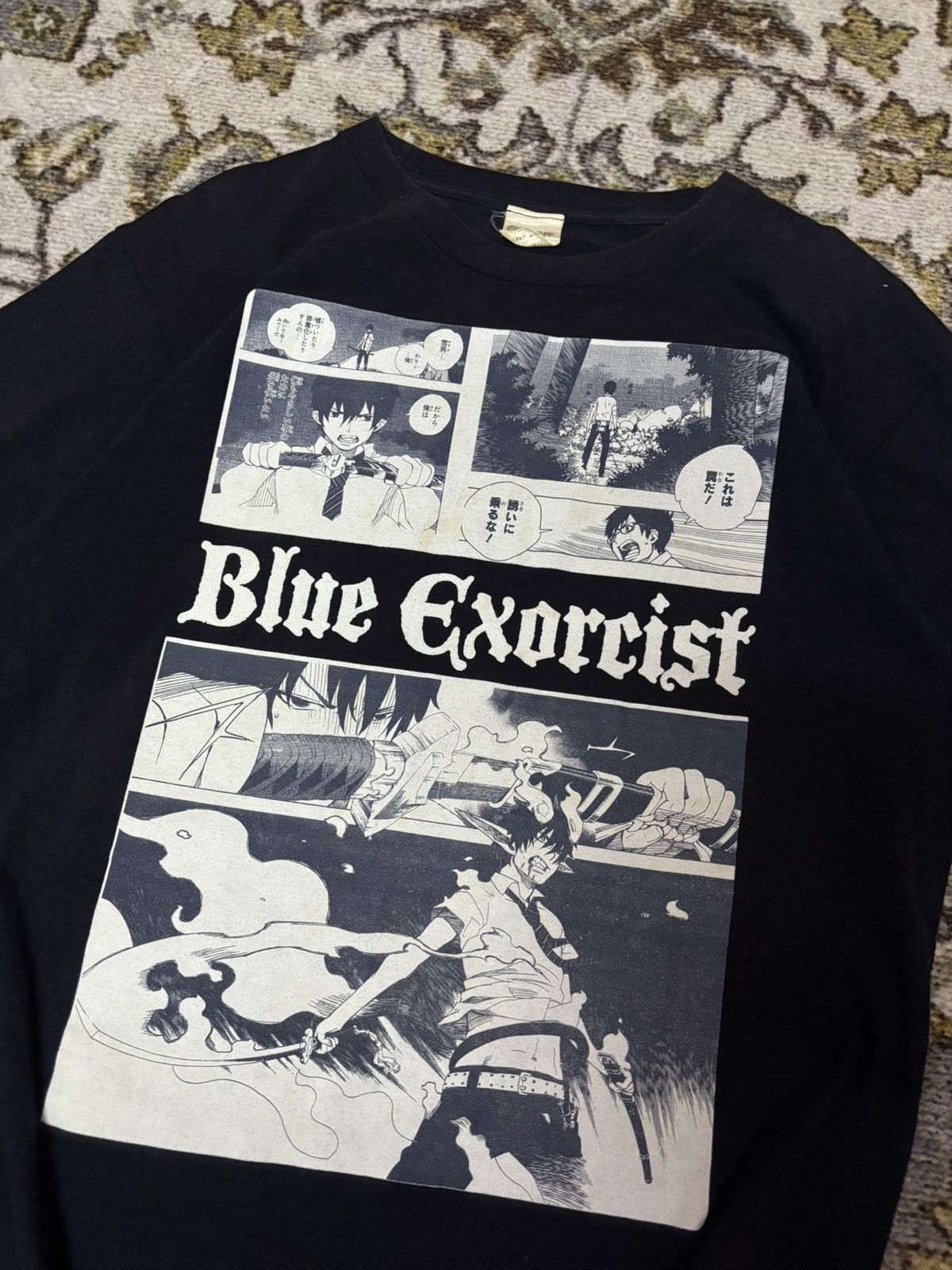 Anime Vtg Y2K Blue Exorcist Manga Panel Tshirt. Size US L / EU 52-54 / 3 - 2 Thumbnail