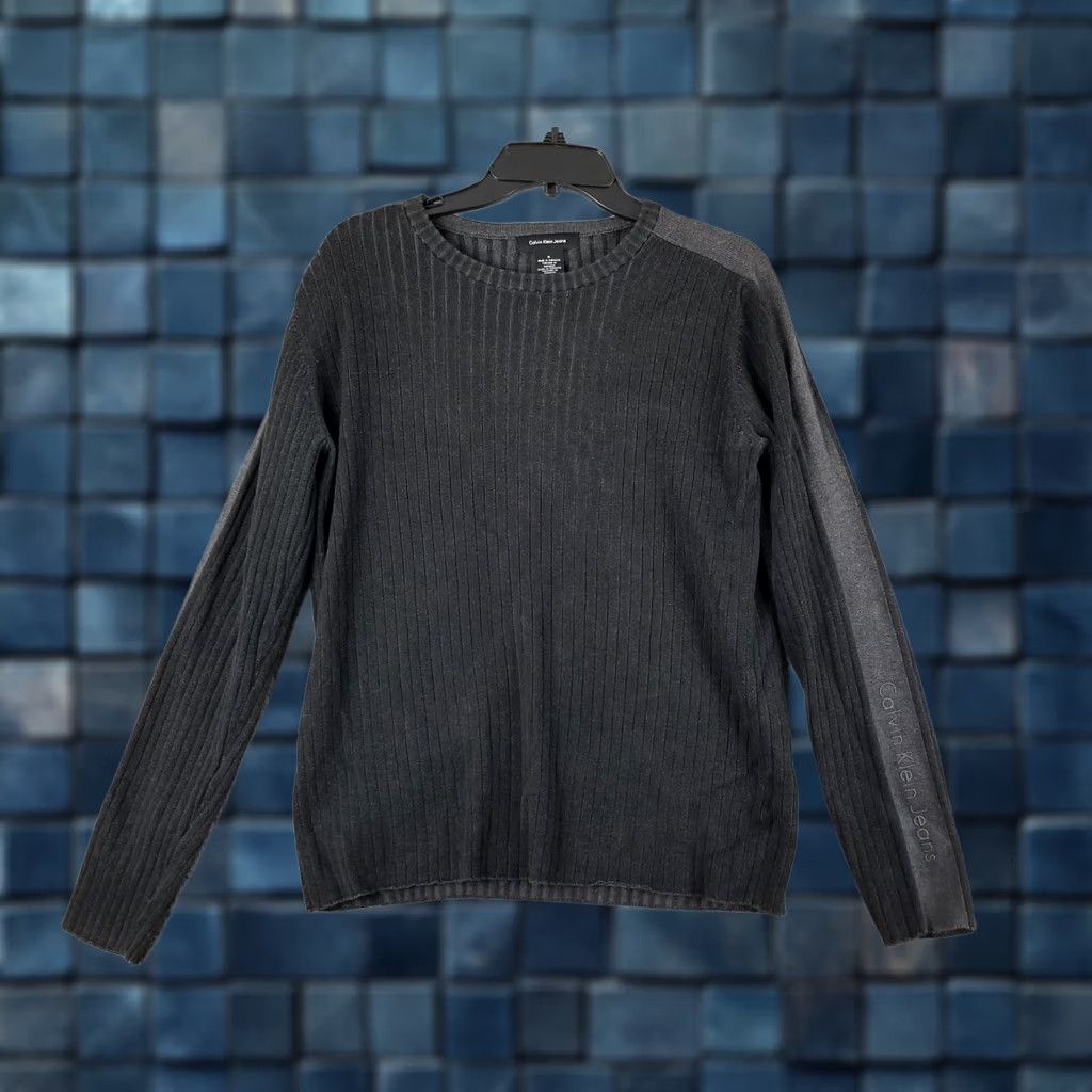 Calvin Klein Calvin Klein Sweater Adult Medium Black Logo Outdoor Pullover Mens Size US M / EU 48-50 / 2 - 1 Thumbnail