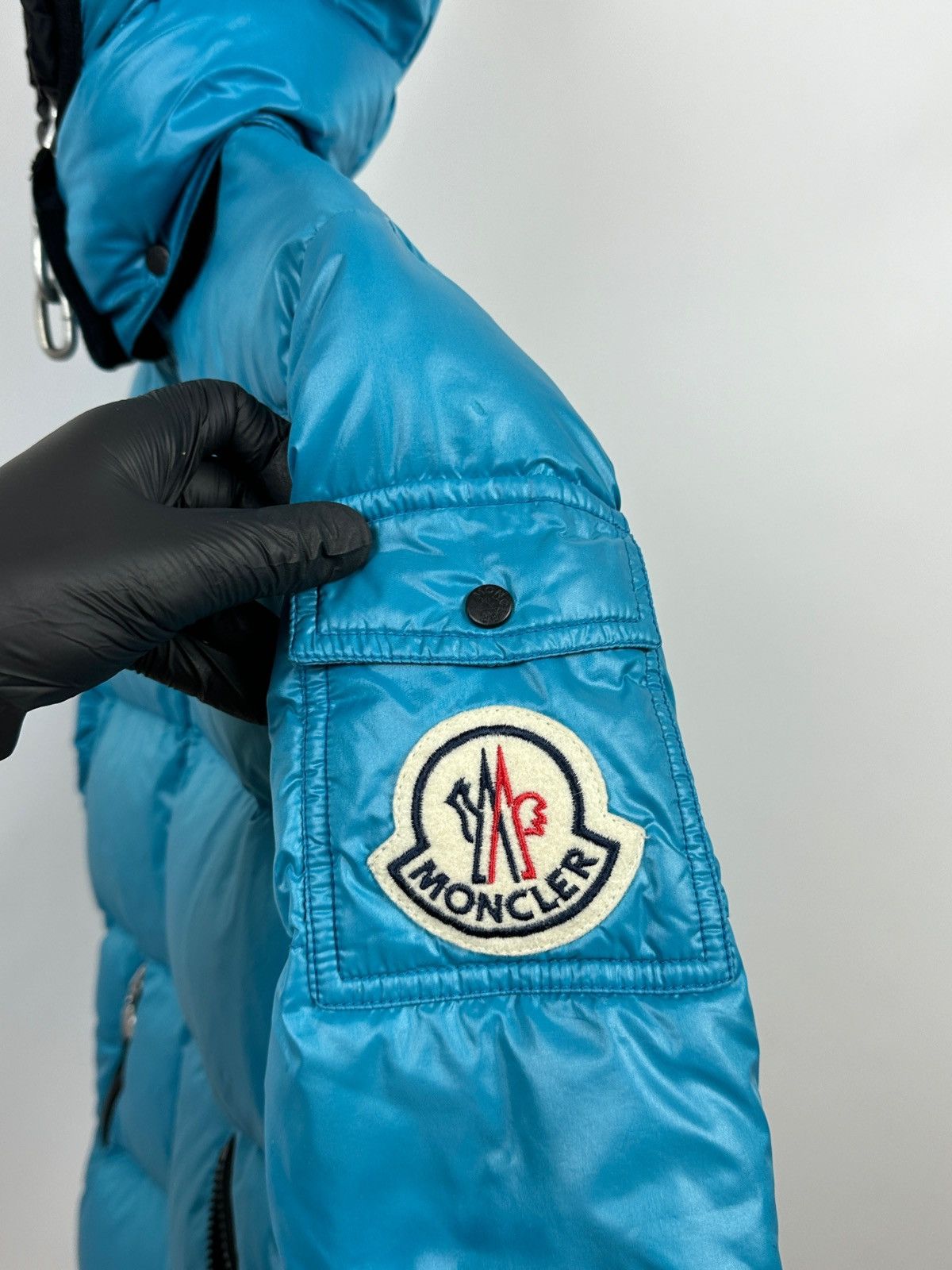 Moncler Moncler Badia Blue Hoodie Down Puffer Jacket Size M / US 6-8 / IT 42-44 - 19 Thumbnail