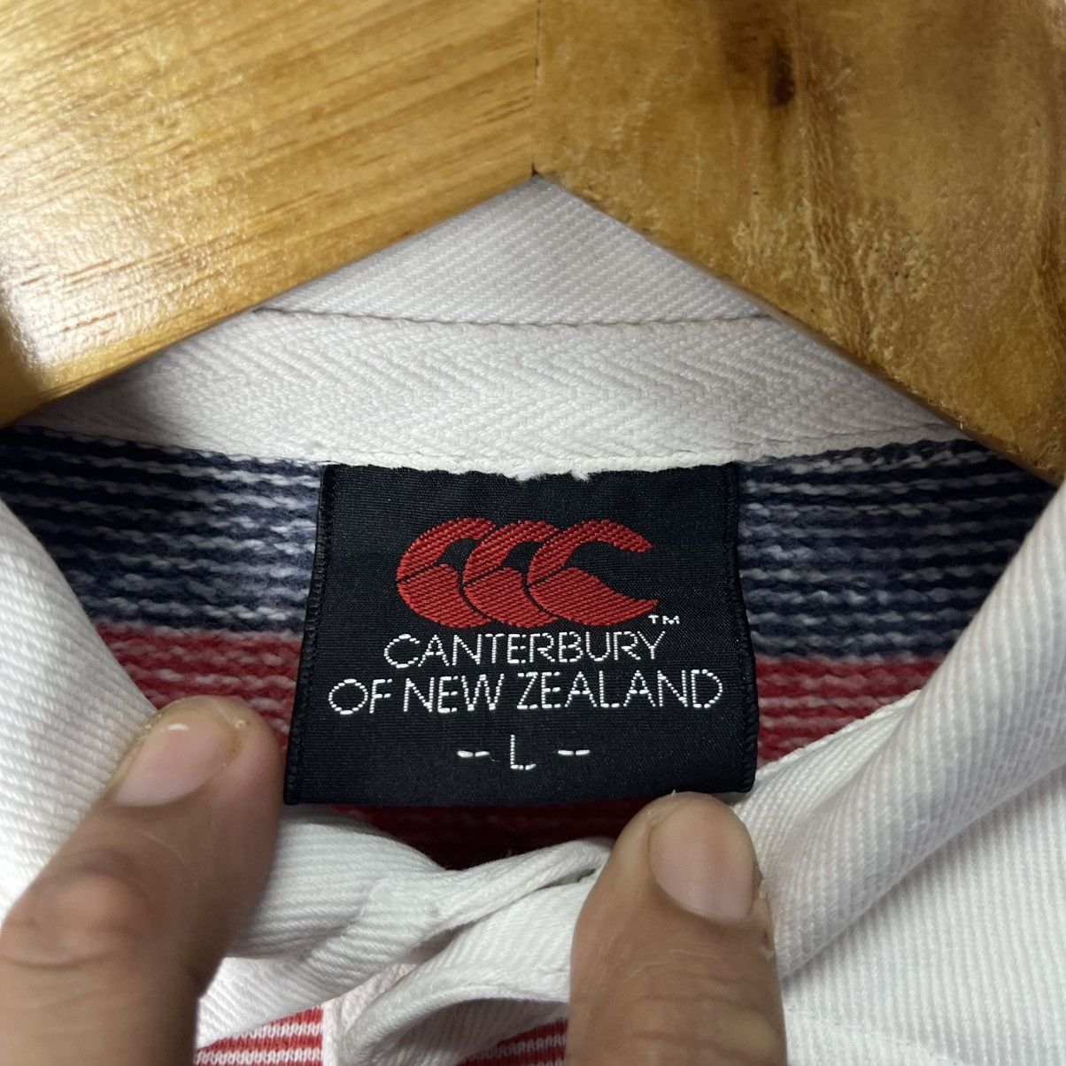 Canterbury of New Zealand Vintage 90s Canterbury of New Zealand Striped Rugby Shirt Size US L / EU 52-54 / 3 - 8 Thumbnail