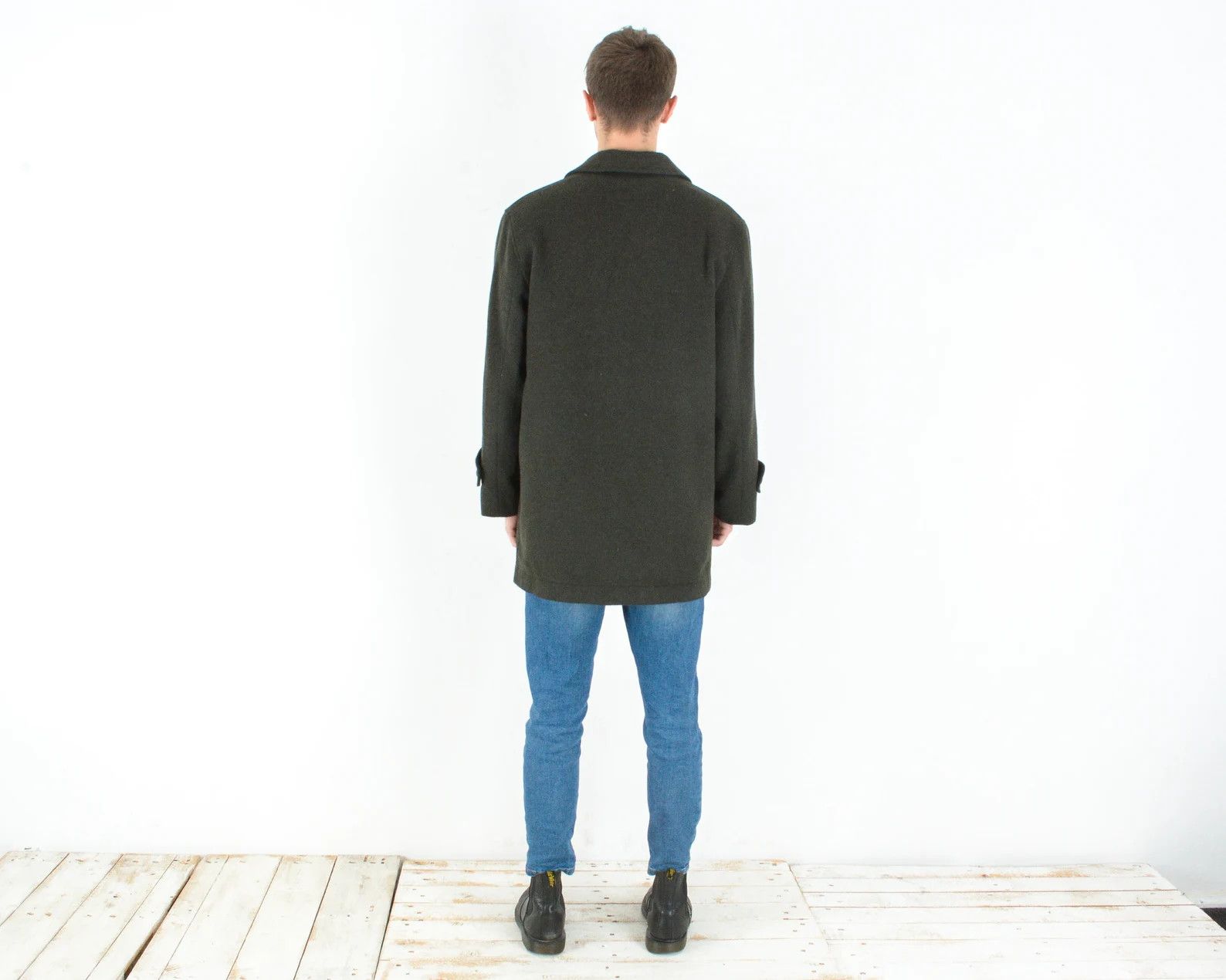 Vintage OLLOQUI Loden Touch Mens M Wool Jacket Over Coat Grey Warm Size US M / EU 48-50 / 2 - 8 Thumbnail