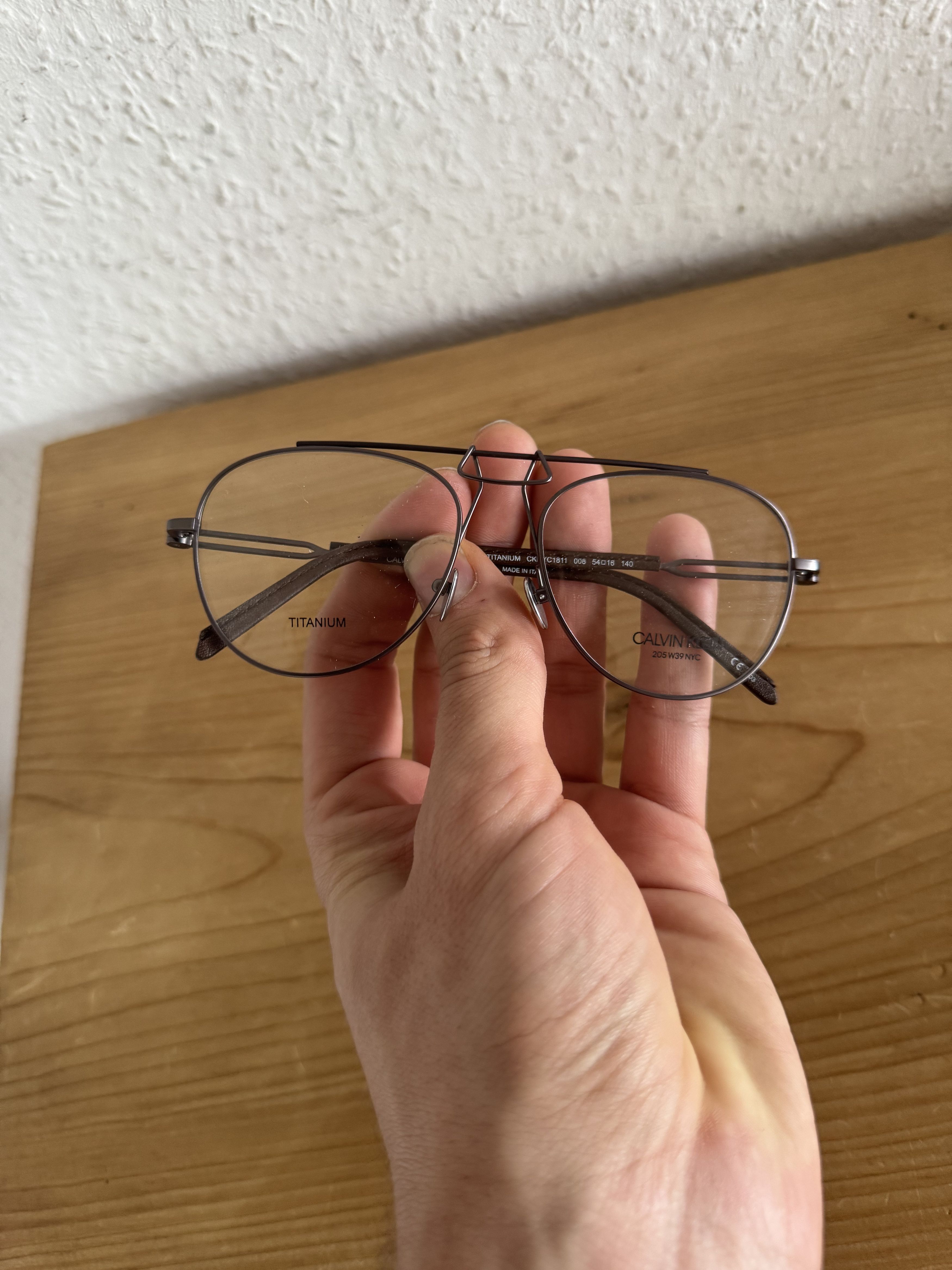 Calvin Klein 205W39NYC CKNYC1811 Geometric Titanium Optical Frame Size ONE SIZE - 1 Thumbnail