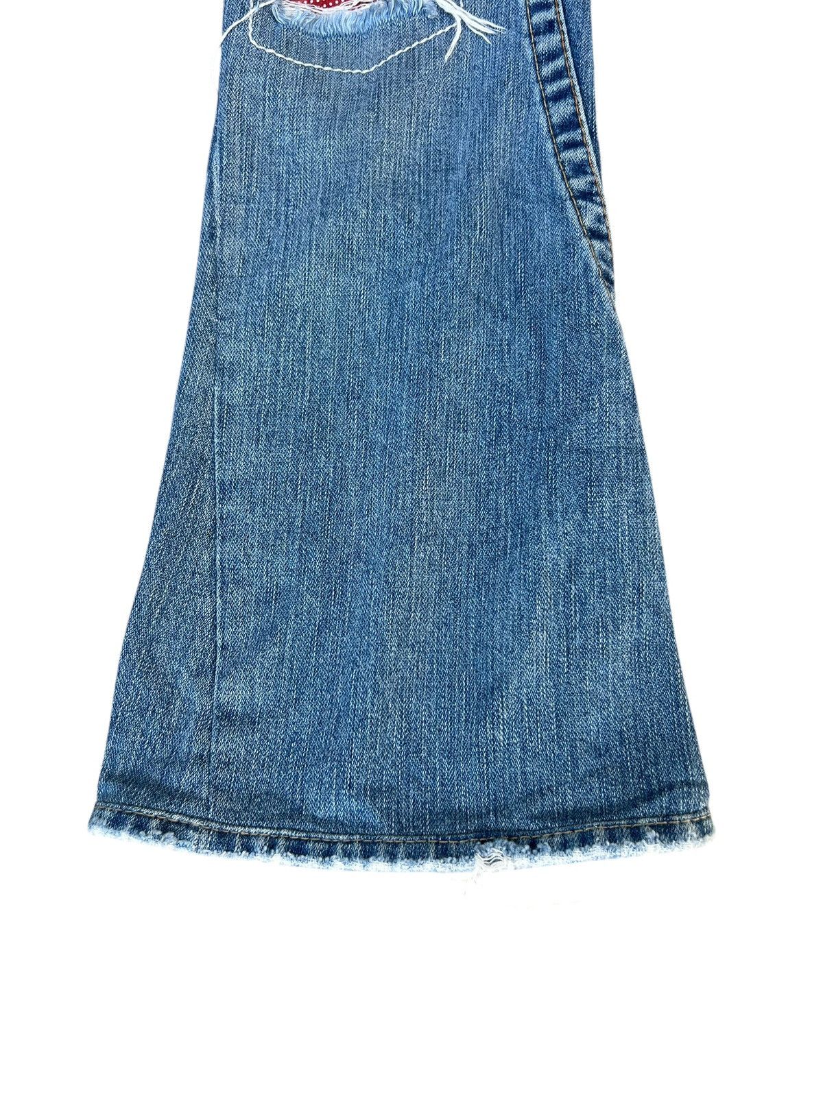 True Religion × Vintage 2000s True Religion Woodstock Patchwork Denim Bootcut Jeans Size 27" / US 4 / IT 40 - 10 Thumbnail