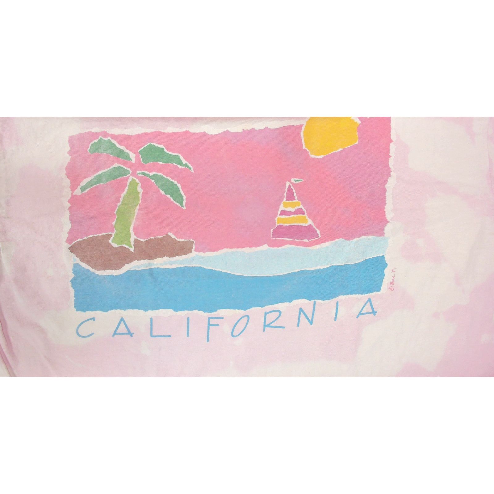 Hanes Hanes Blue Bar 1987 California Single Stitch Bleached Tee Size US XL / EU 56 / 4 - 8 Thumbnail