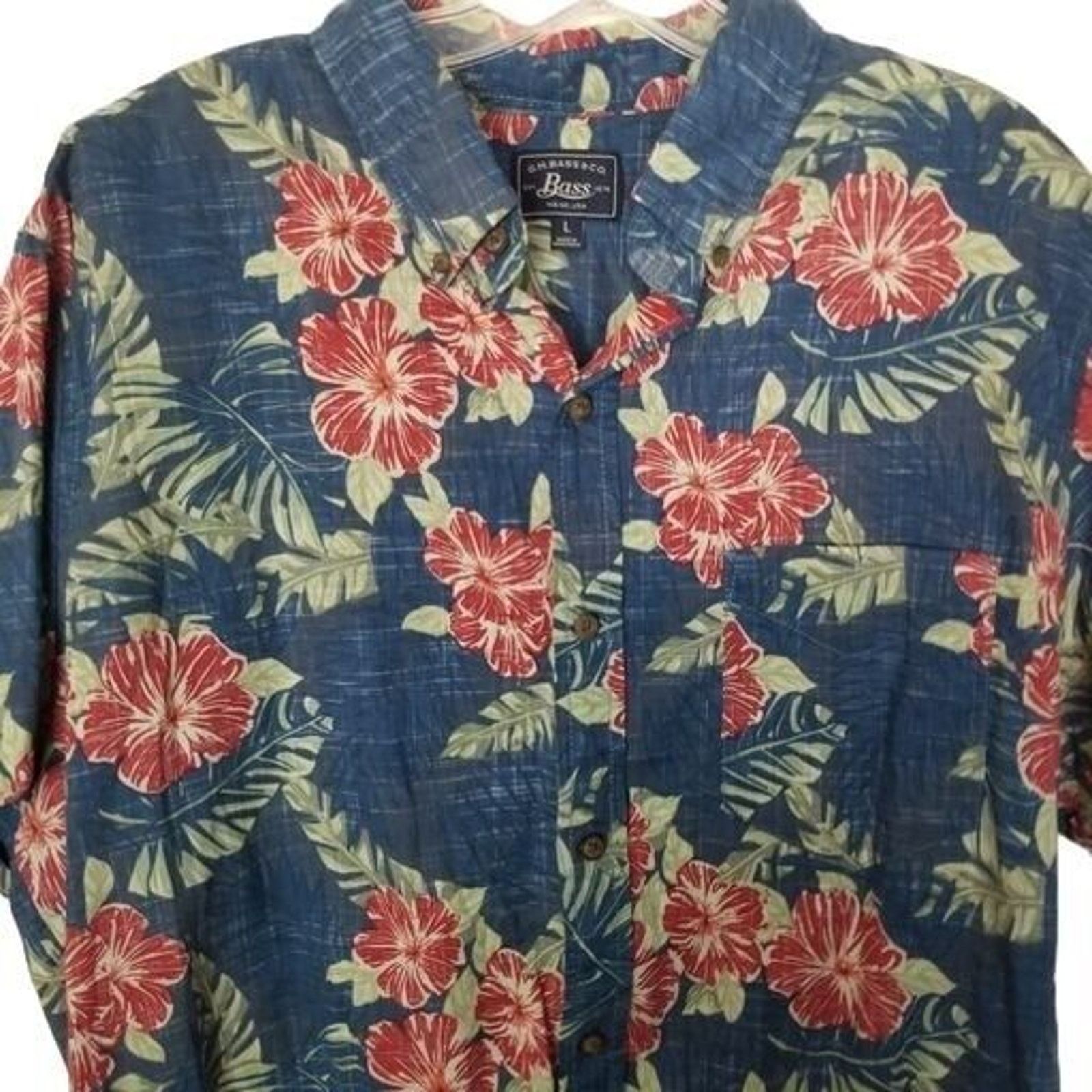 G.H. Bass & Co. GH Bass & Co Mens Floral Button Shirt XXL Tropical Hawaiian Size US XXL / EU 58 / 5 - 2 Thumbnail