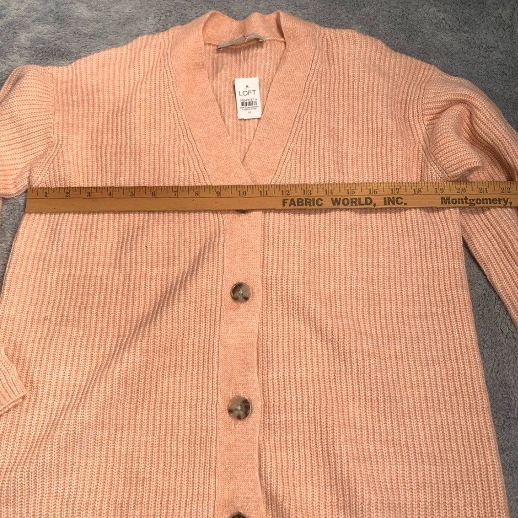 Loft LOFT Knit Cardigan Pink Soft LOFT Cardigan Women M Pink Regular Cardigan Women Size M / US 6-8 / IT 42-44 - 7 Thumbnail