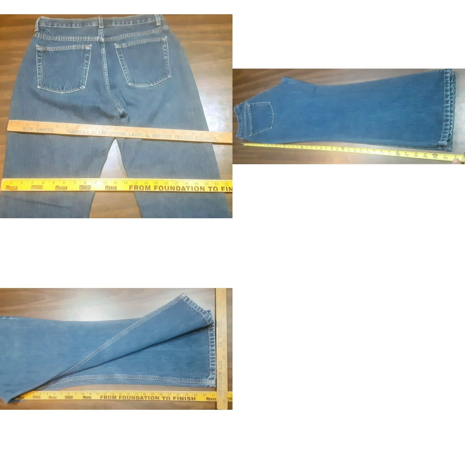 Gap VINTAGE Gap 90s Rocker High Rise Mom Jeans 10 Regular Blue Bootcut Made in USA Size 29" - 8 Thumbnail