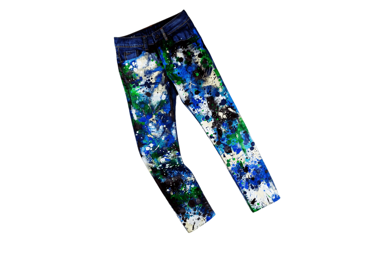 G-Star × Vintage Vintage G-star Custom Printed Denim Jeans Pants Size US 27 - 1 Thumbnail