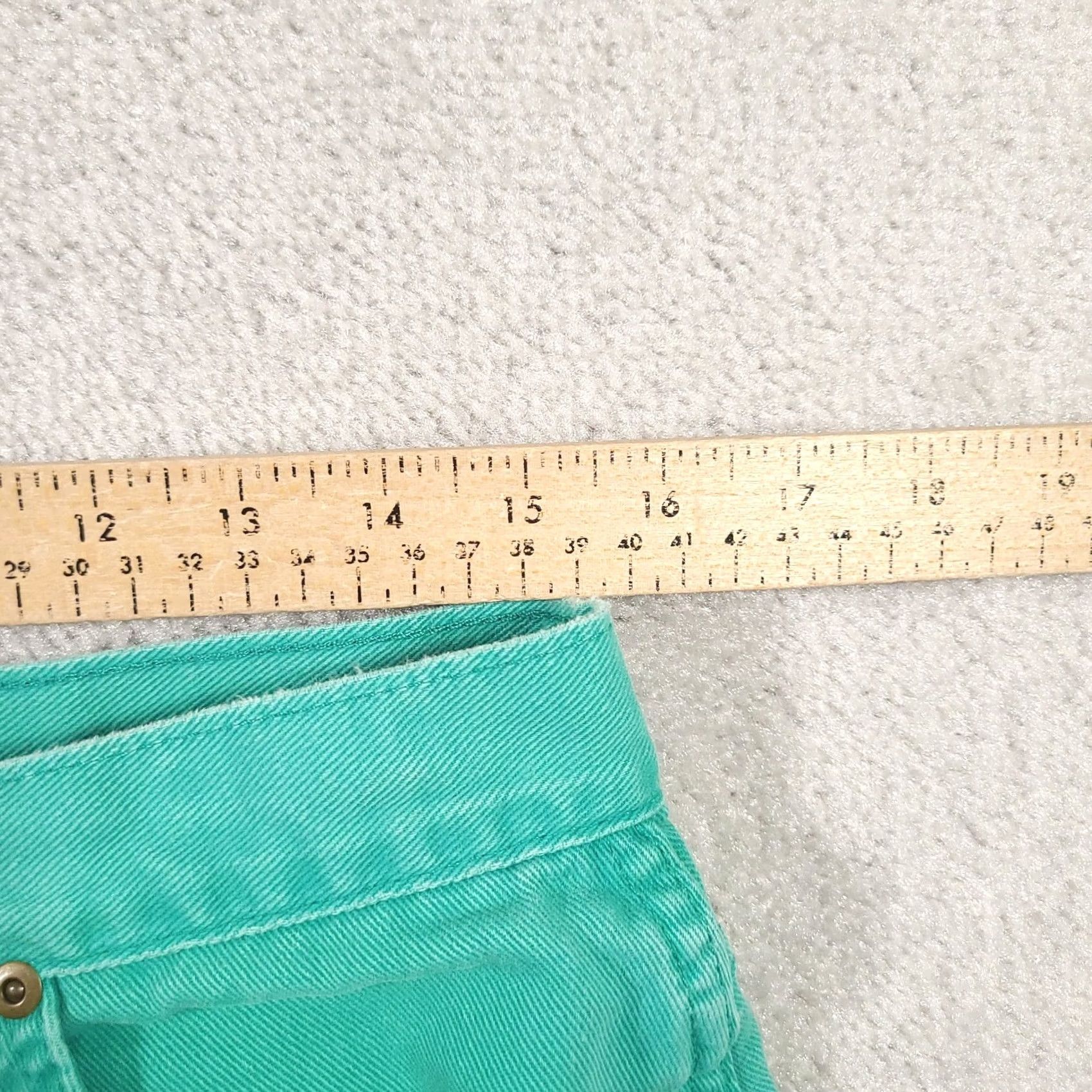 Vintage VINTAGE CHIC Green Denim Mom Shorts Womens 18 High-Waist USA Grunge Size 40" / US 18 - 4 Thumbnail