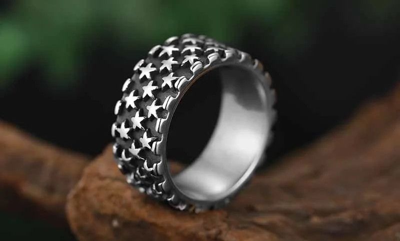 Jewelry Vintage Star Finger Biker Rings Size ONE SIZE - 3 Thumbnail