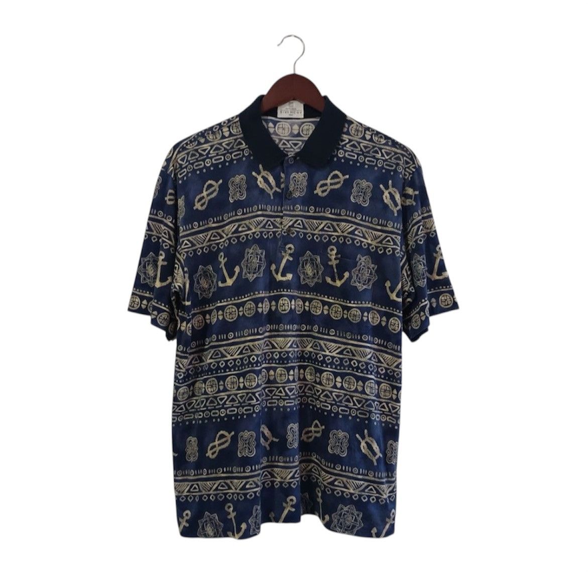 Givenchy Givenchy Gentelment Paris AOP Polos Size US S / EU 44-46 / 1 - 1 Thumbnail