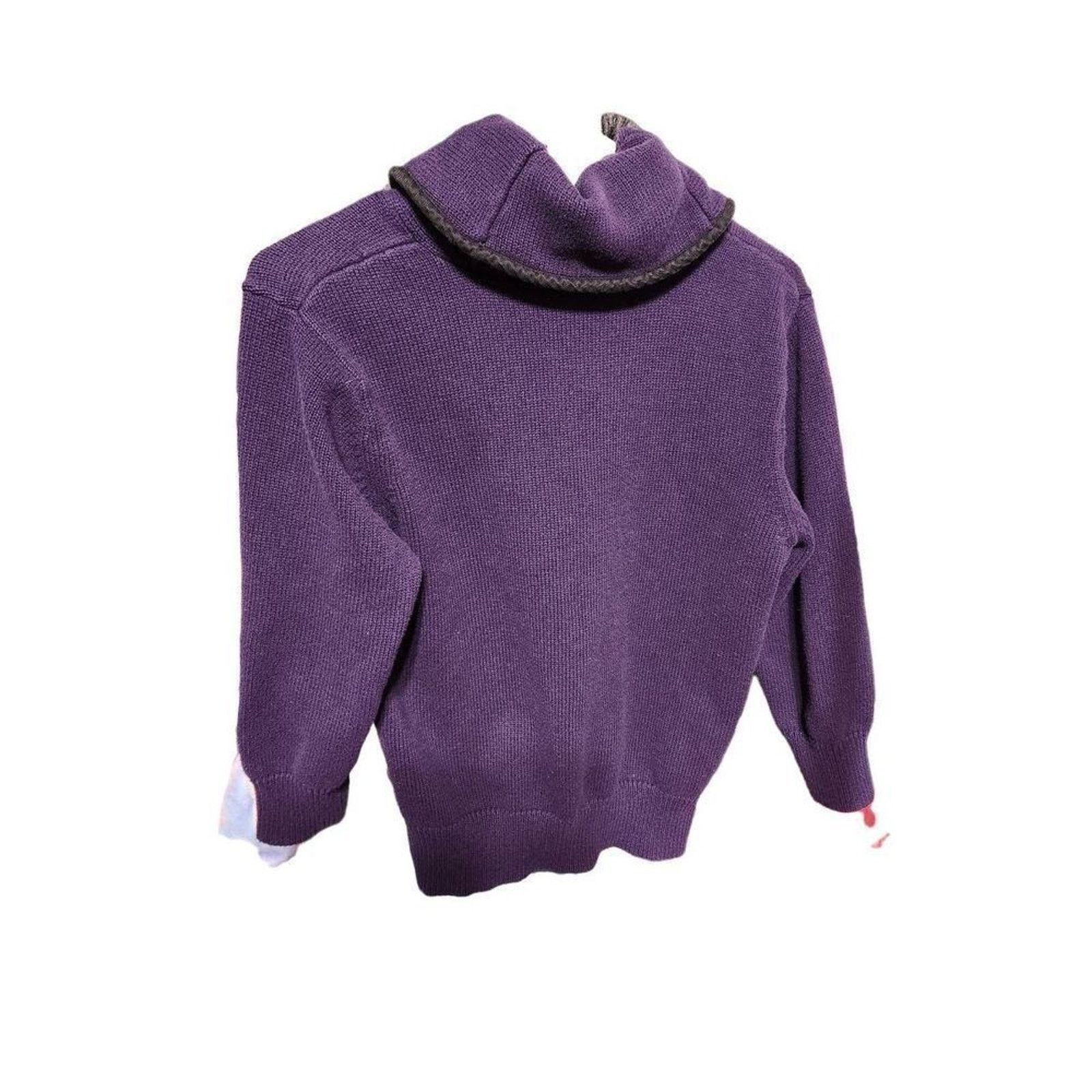 Chaps Chaps L juniors purple top long sleeve sweater Size L / US 10 / IT 46 - 4 Thumbnail