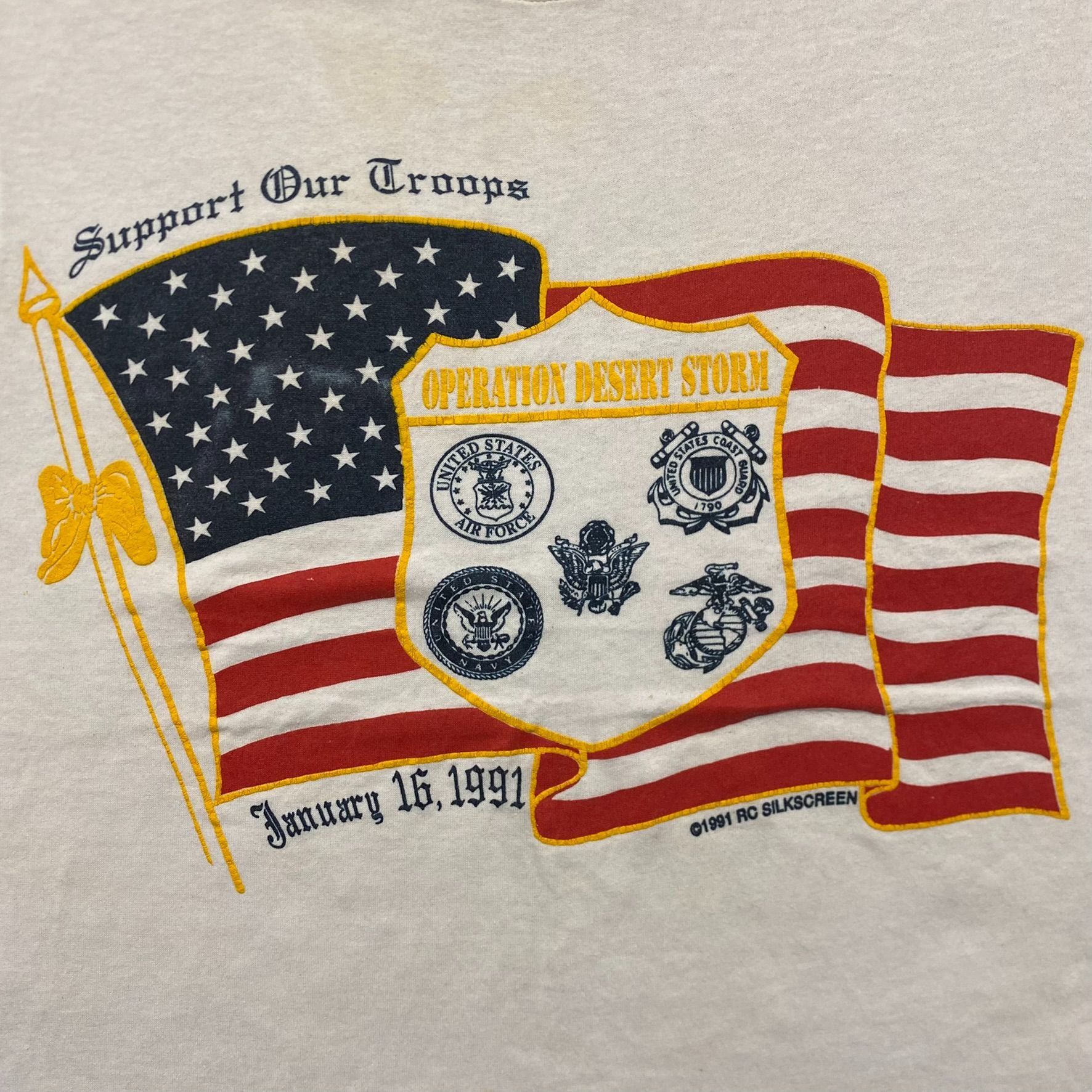 Vintage Desert Storm Tee Vintage 90s Army Military USA Shirt Size US L / EU 52-54 / 3 - 3 Thumbnail