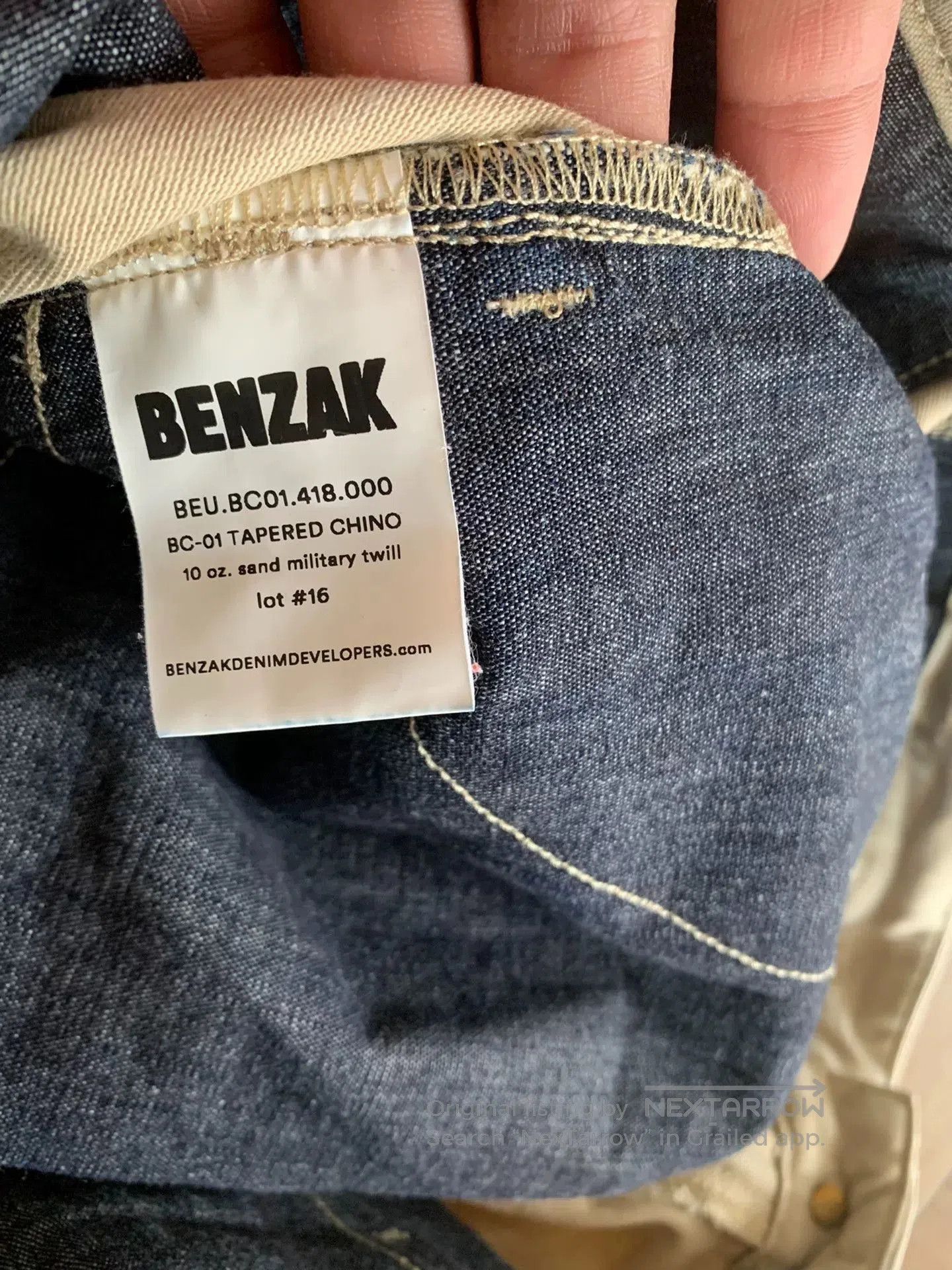 Benzak Denim Developers benzaks denim casual pants in beige. Size US 36 / EU 52 - 6 Thumbnail