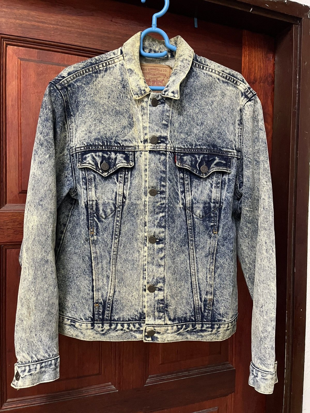 Levi's Vtg 80s Levi’s 70610 Acid Wash Trucker Jacket Size US M / EU 48-50 / 2 - 1 Thumbnail