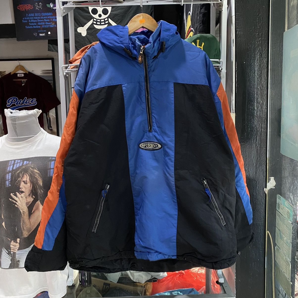 Starter × Vintage VINTAGE STARTER CENTRE LOGO ANORAK WINDBREAKER JACKET Size US XL / EU 56 / 4 - 1 Thumbnail