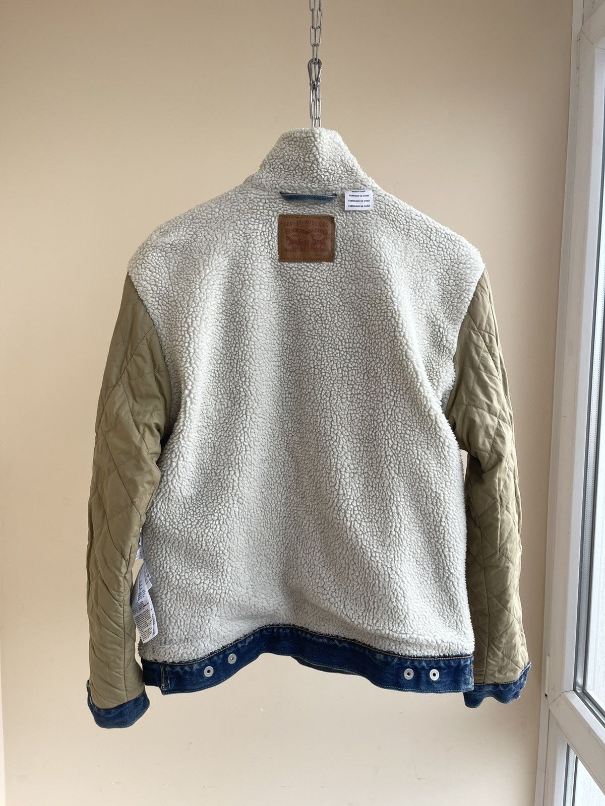 Levi's Levis Type 3 III Sherpa Trucker Washed Blue Denim Jacket Size US L / EU 52-54 / 3 - 14 Thumbnail