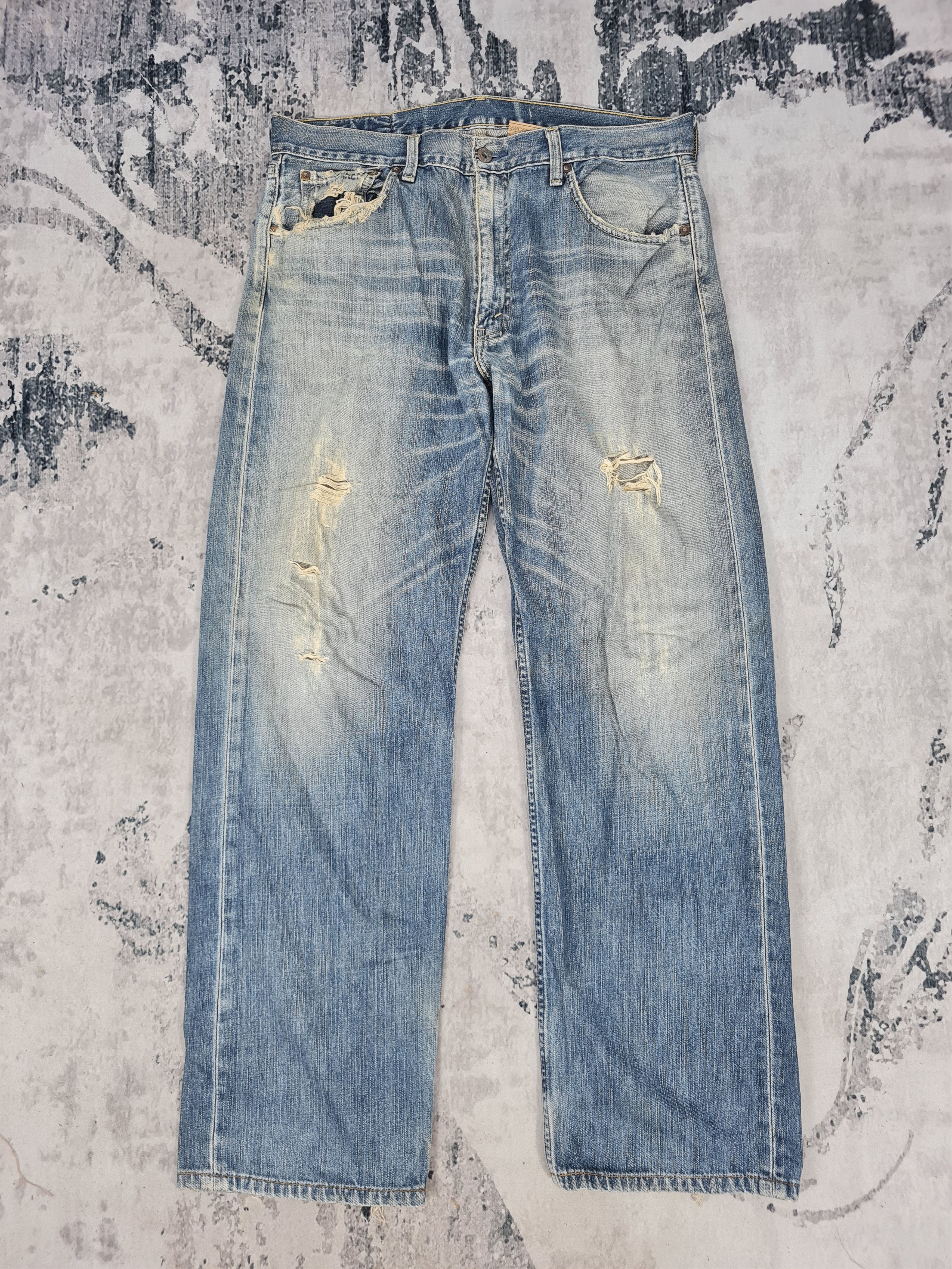 image of Distressed Denim x Levis VTG Levis 503 Distressed Ripped Faded Jeans L0359 Size 36X32 in Blue, Men'