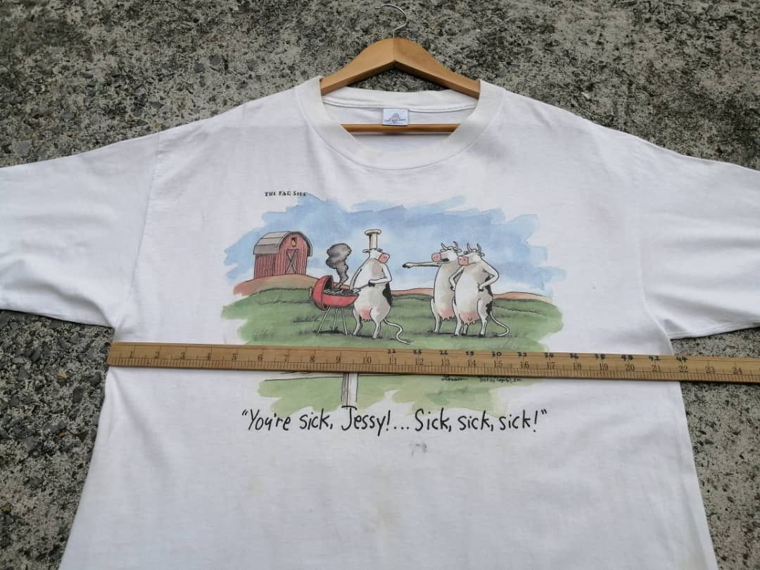 Vintage Vintage 80s The Far Side Animated Cows Tee Size US L / EU 52-54 / 3 - 7 Thumbnail