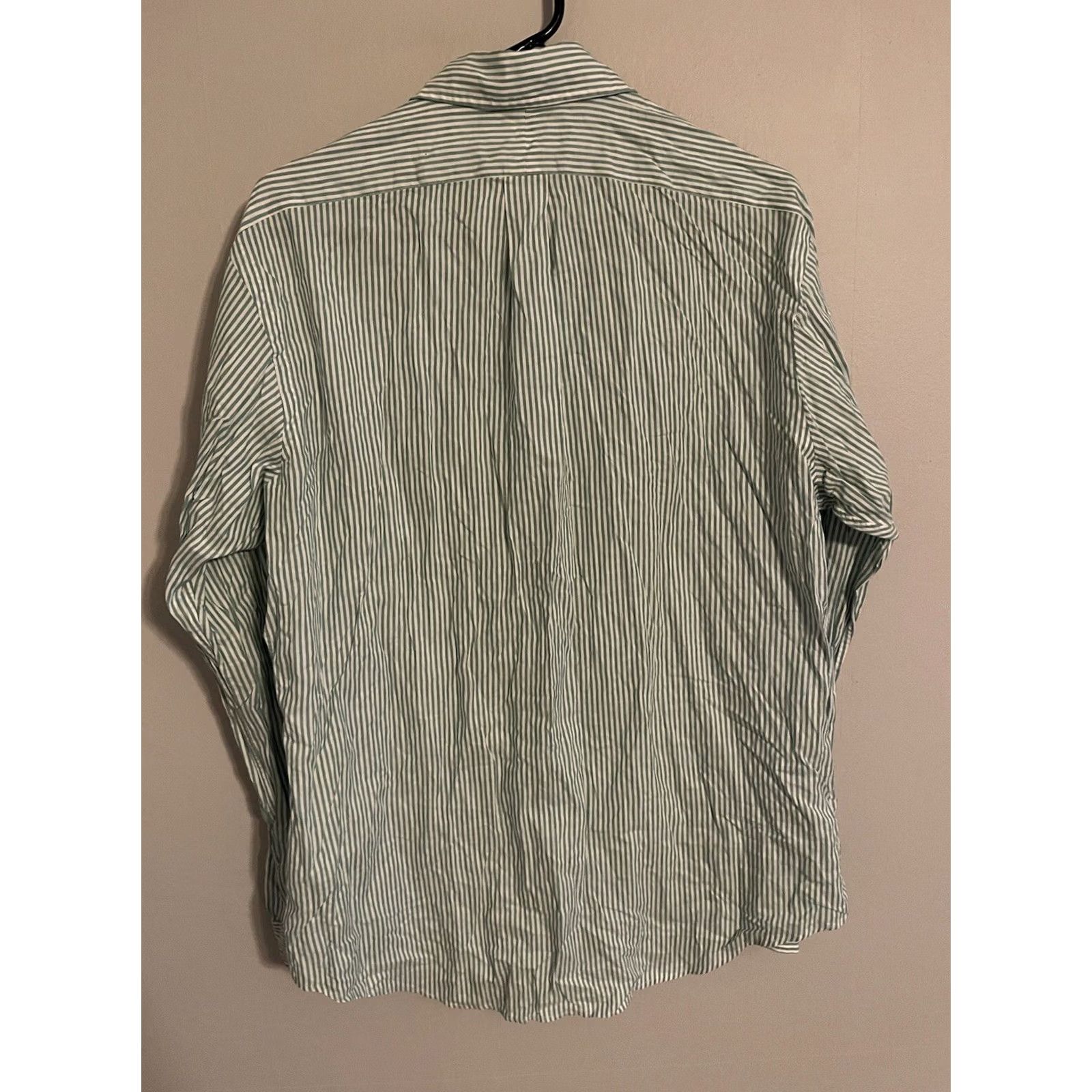 Polo Ralph Lauren VINTAGE Polo Ralph Lauren Custom Fit Pastel Green Stripes L/S Button Up Shirt Mens L Size US L / EU 52-54 / 3 - 4 Thumbnail
