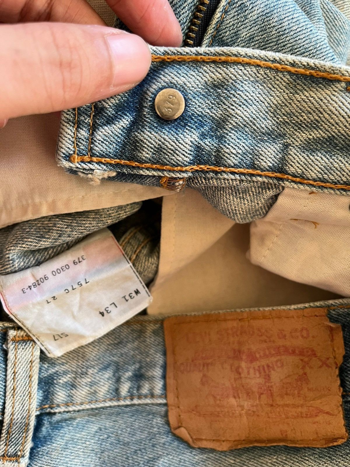 Levi's × Levi's Vintage Clothing Vintage 90s Levis 517 Mud Wash Distressed Flare Jeans Size US 30 / EU 46 - 10 Thumbnail