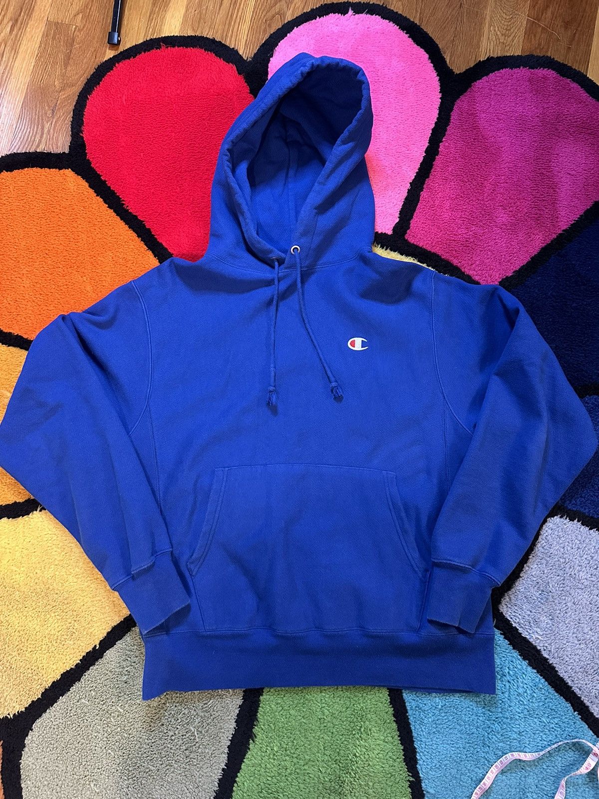 Champion reverse weave surf the web blue hoodie best sale