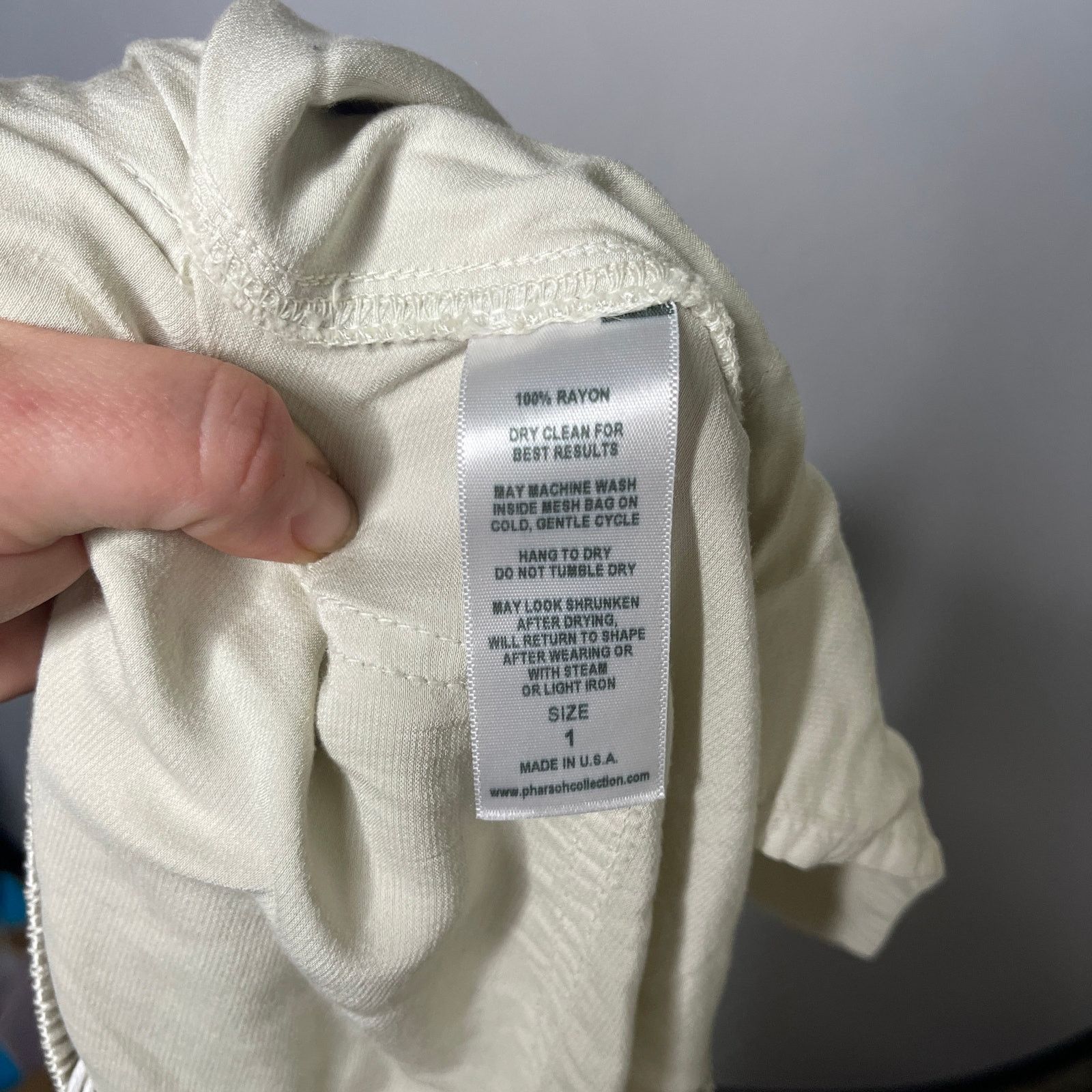 Other New Pharaoh Mason Cargo Pant in Vintage Satin in Oyster 1 S Size 26" / US 2 / IT 38 - 9 Thumbnail