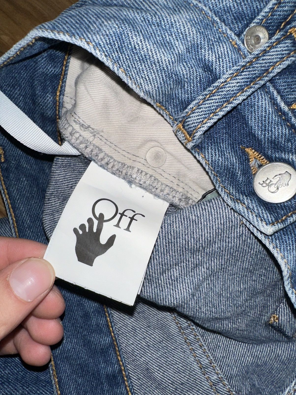 Off-White Off White Paper Clip Zipper Denim Size US 30 / EU 46 - 6 Thumbnail