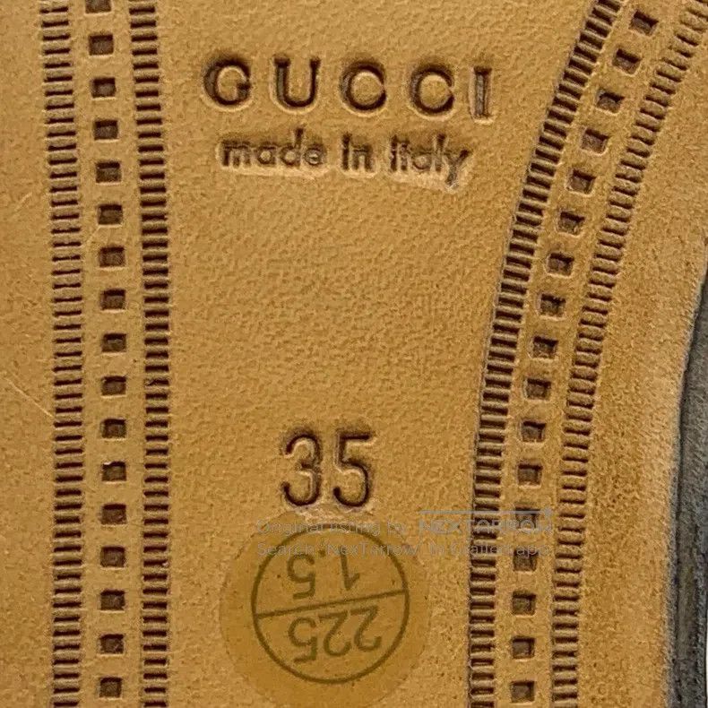 Gucci Gucci Beige five-pointed star bee embroidered horse buckle Size US 4.5 / IT 34.5 - 6 Thumbnail