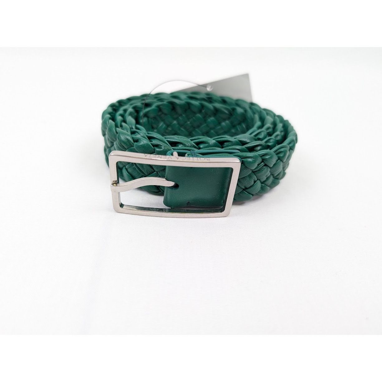Bottega Veneta o1rshd1 Size: S / Intreccio Paper Belt in Racing Green Size ONE SIZE - 3 Thumbnail