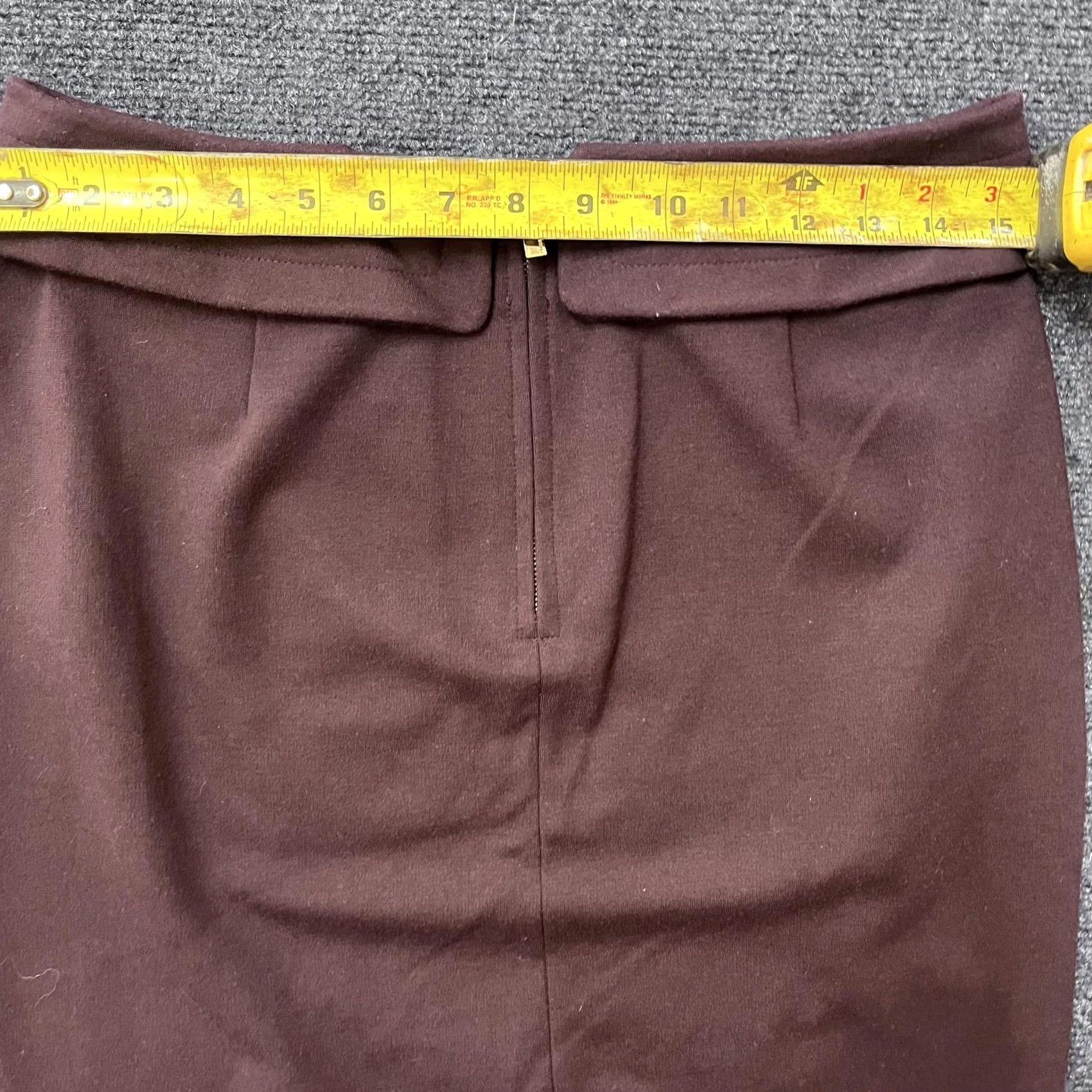 Vintage VINTAGE Adrienne Vittadini Skirt Womens 4 Brown High Waist Pencil Career Gold Button Size 27" / US 4 / IT 40 - 4 Thumbnail