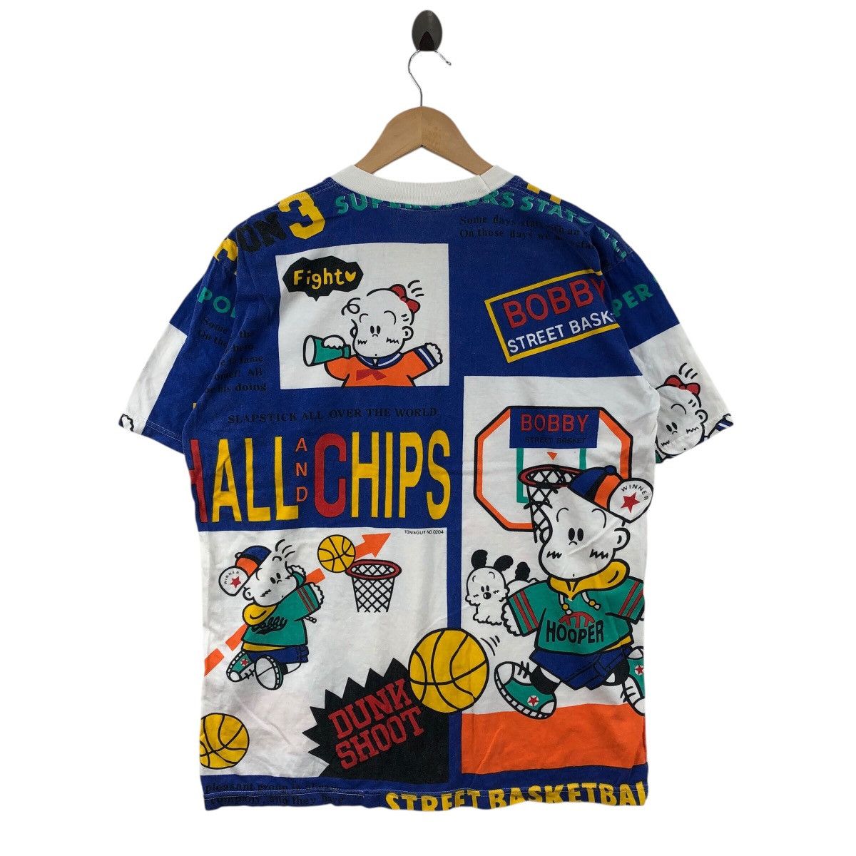Vintage Vintage Cartoon BOBBY STREET BASKETBALL All And ChipsT-Shirt Size US L / EU 52-54 / 3 - 4 Thumbnail